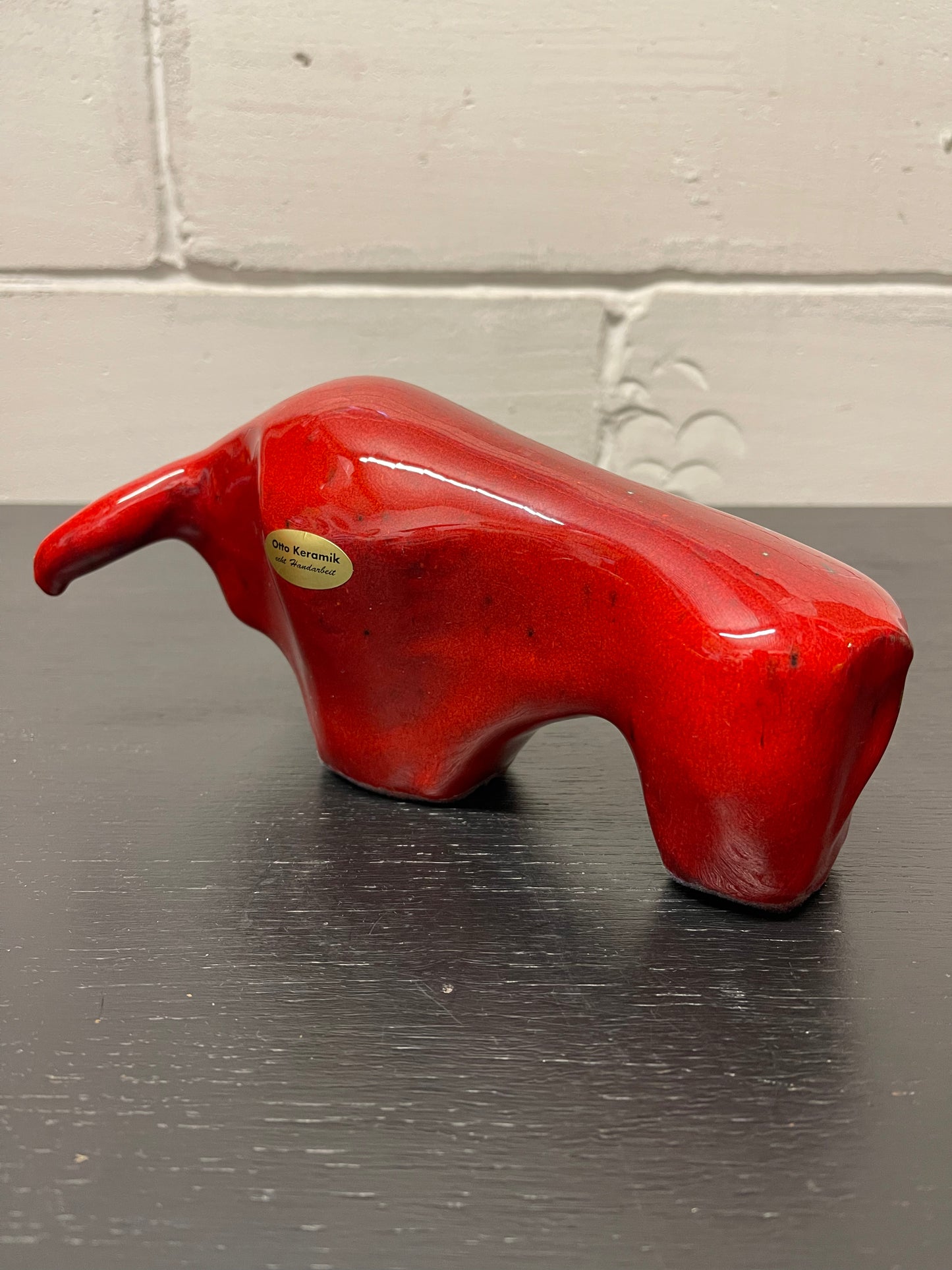 Otto Keramik Ceramic Bull West German Pottery Fat Lava
