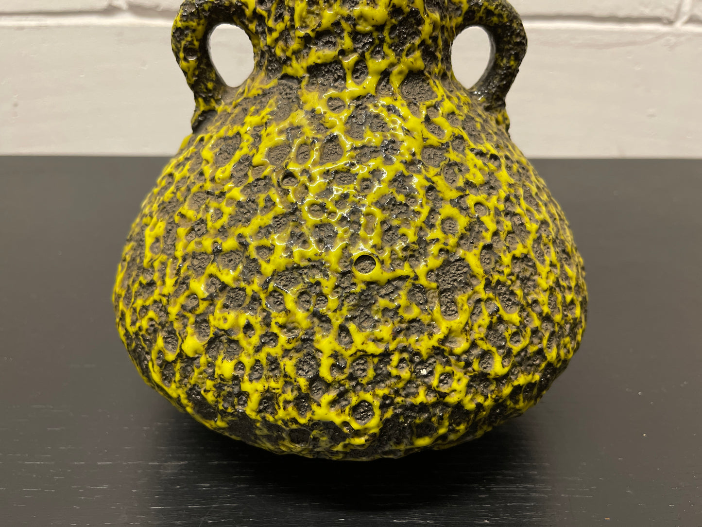1960s West German Pottery Fat Lava Vase By Japecco 62/30