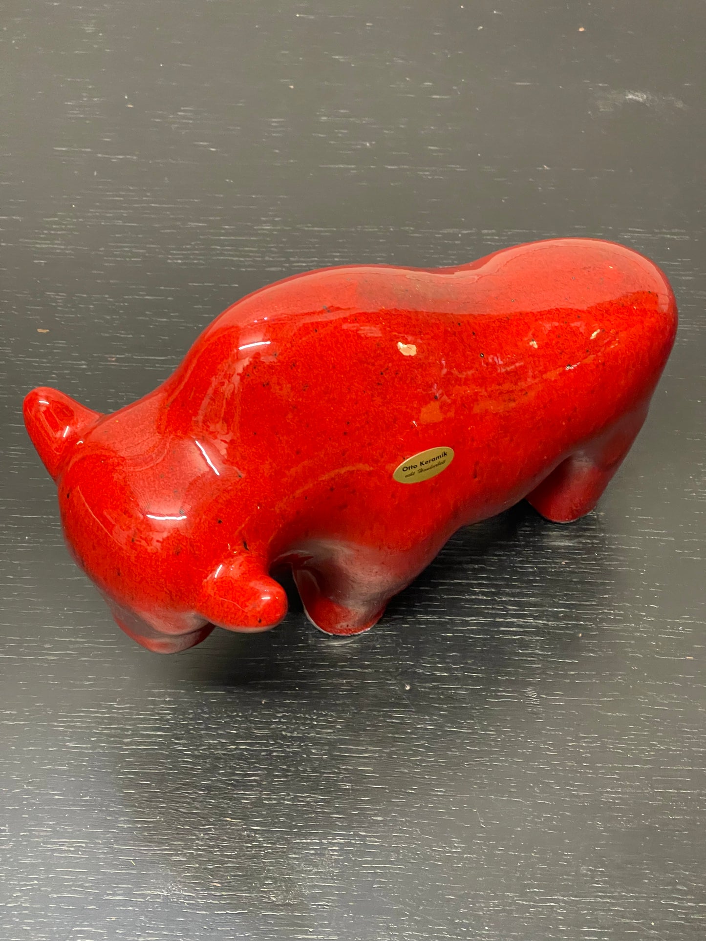 Otto Keramik Ceramic Bull West German Pottery Fat Lava