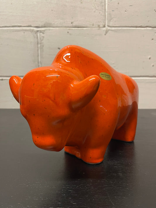 Otto Keramik Ceramic Bull West German Pottery Fat Lava