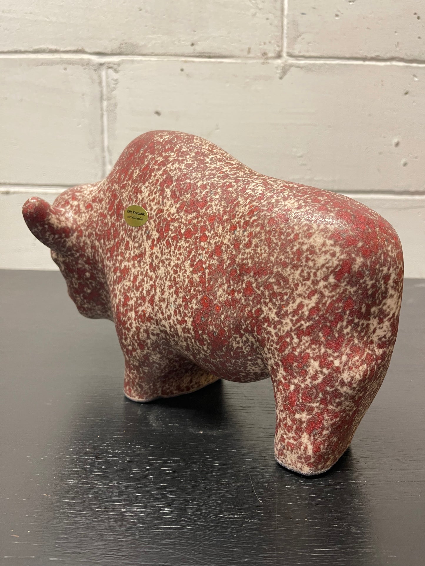 Otto Keramik Ceramic Bull West German Pottery Fat Lava
