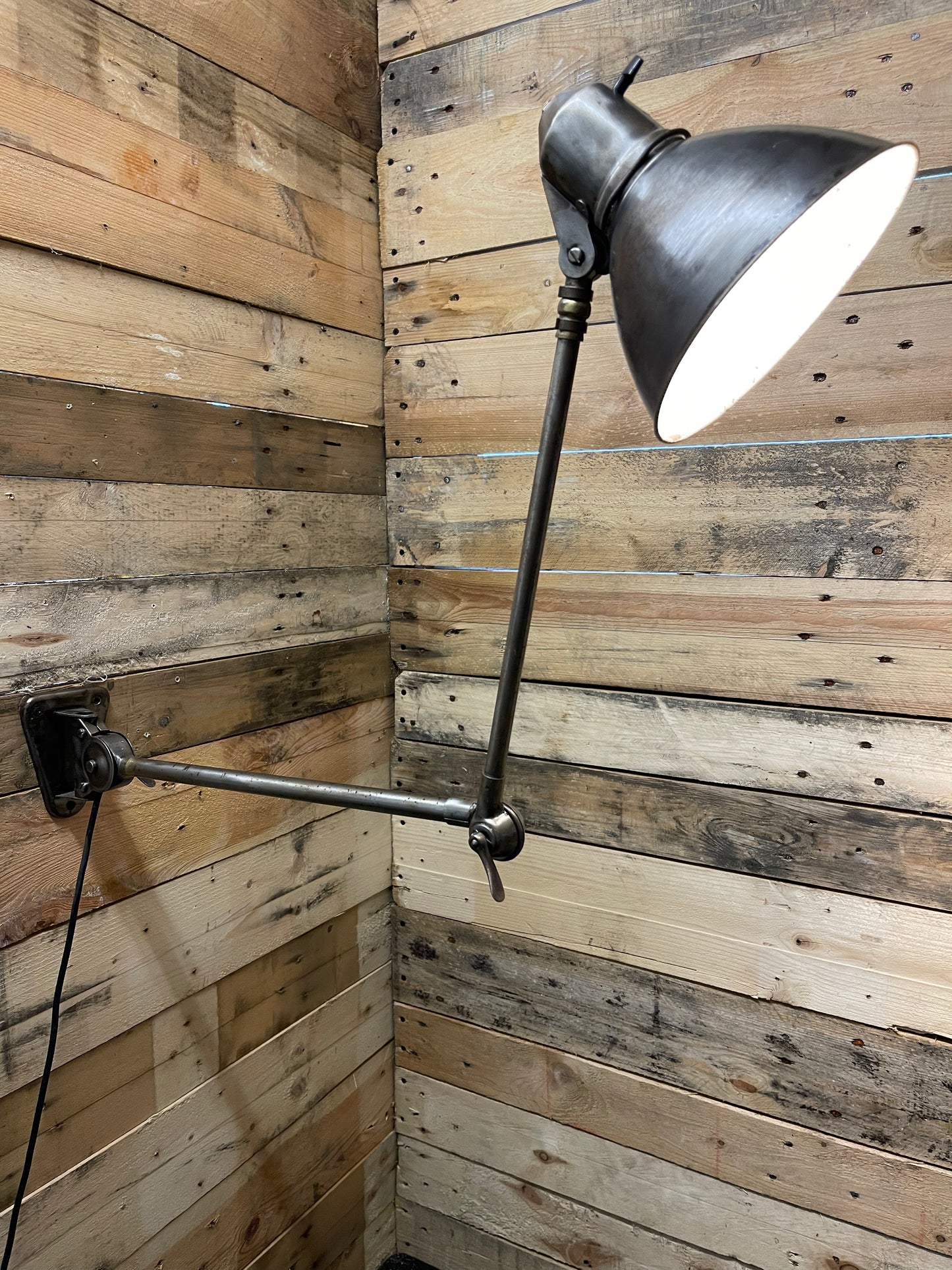 1930s German Made Industrial Wall Light By SIS Licht