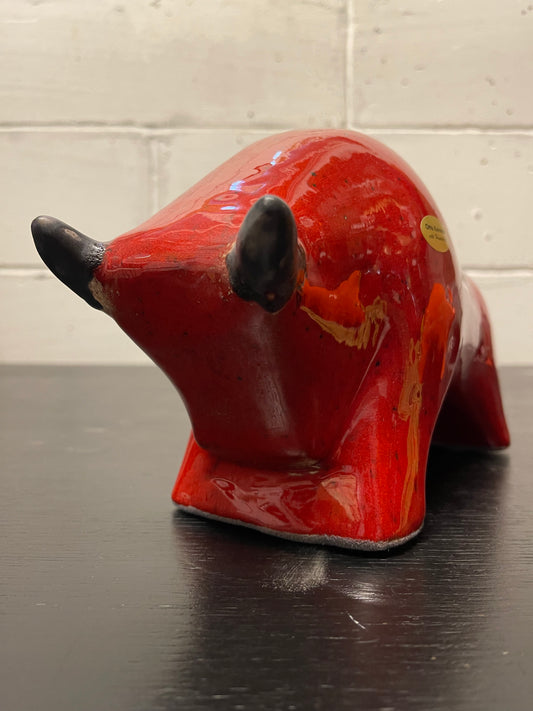 Otto Keramik Ceramic Bull West German Pottery Fat Lava