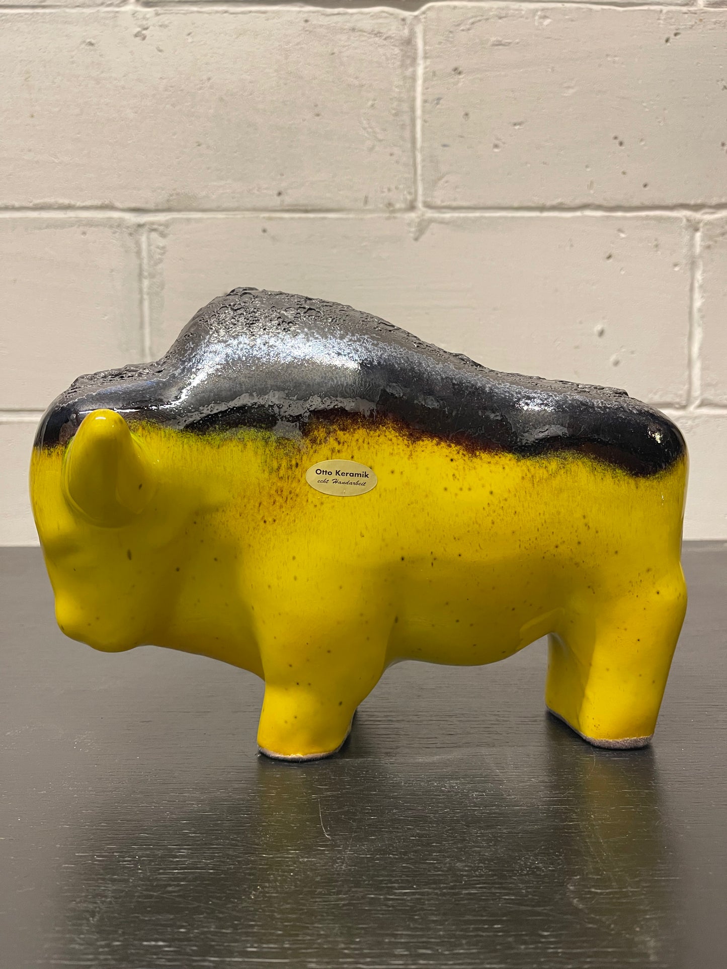 Otto Keramik Ceramic Bull West German Pottery Fat Lava