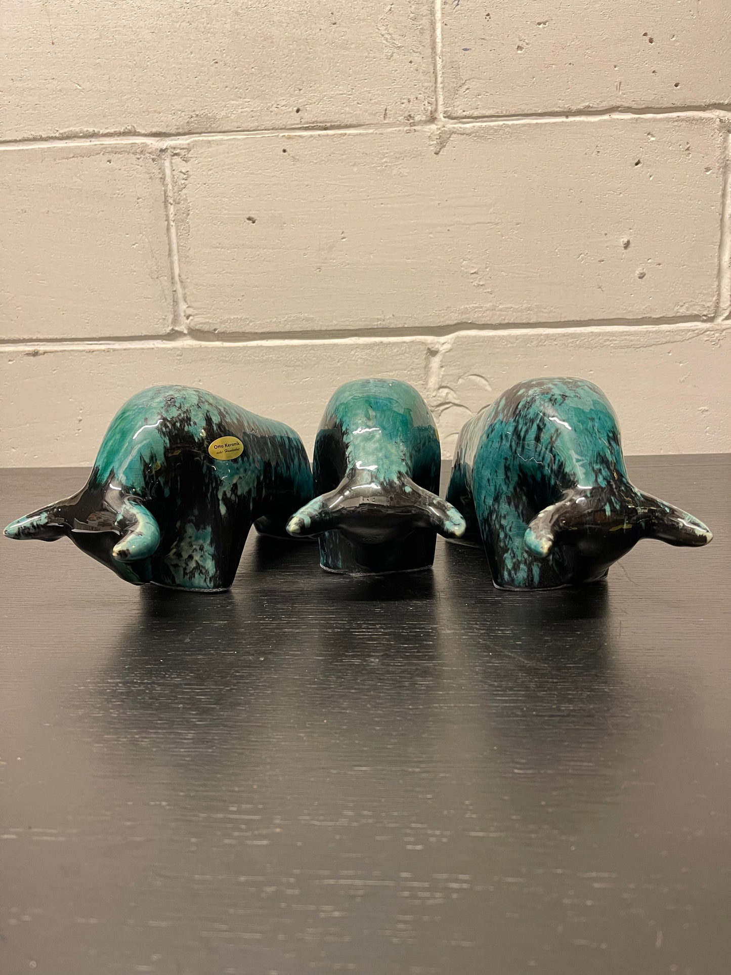 Otto Keramik Ceramic Bull West German Pottery Fat Lava