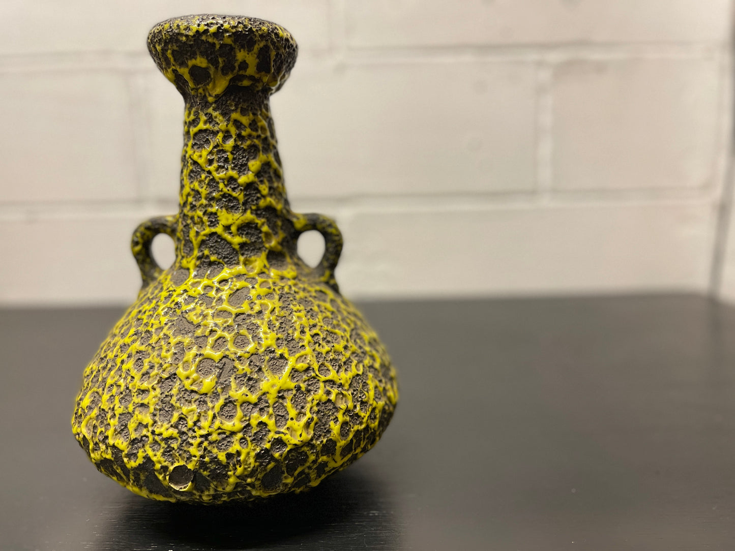 1960s West German Pottery Fat Lava Vase By Japecco 62/30