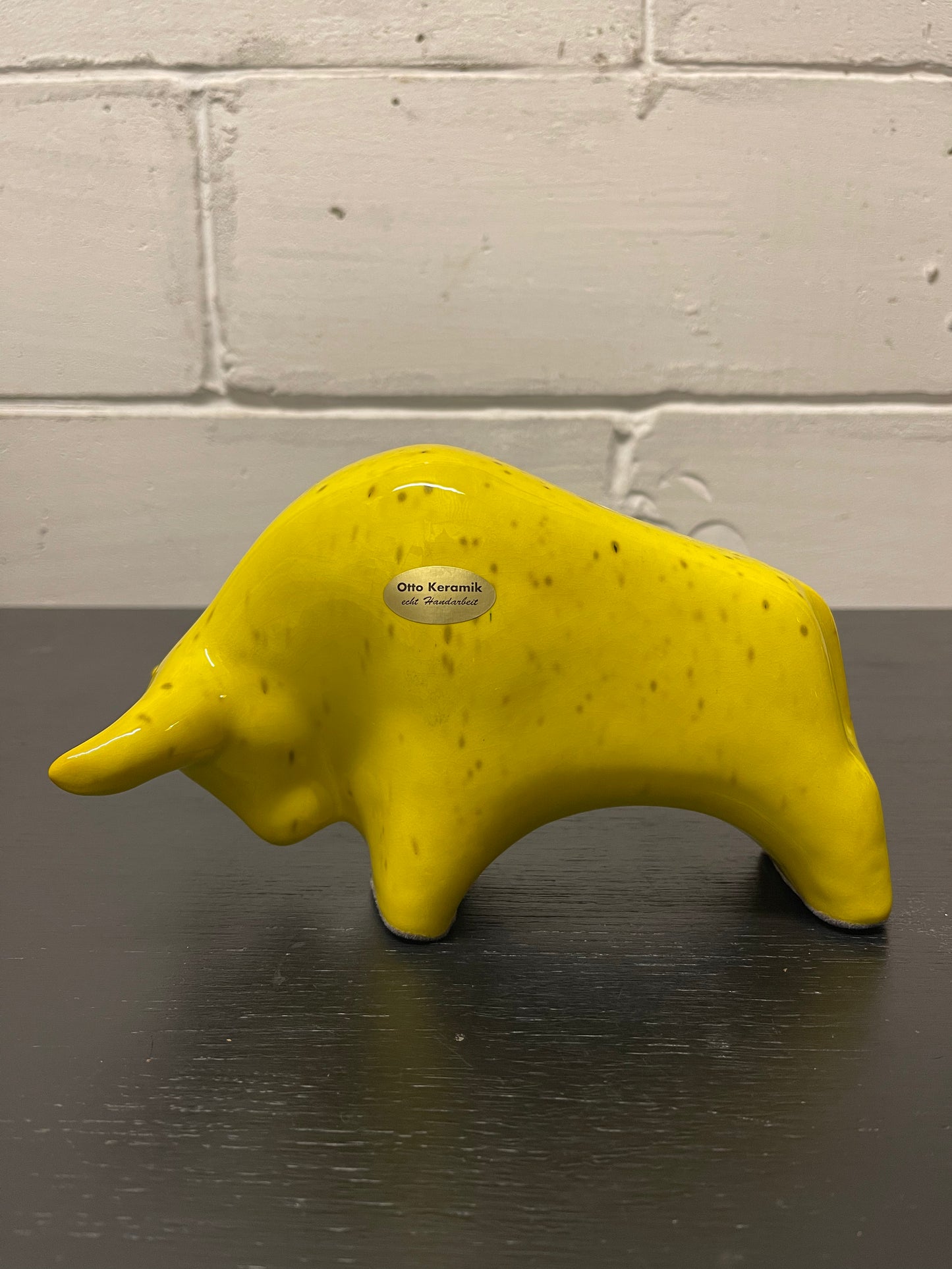 Otto Keramik Ceramic Bull West German Pottery Fat Lava