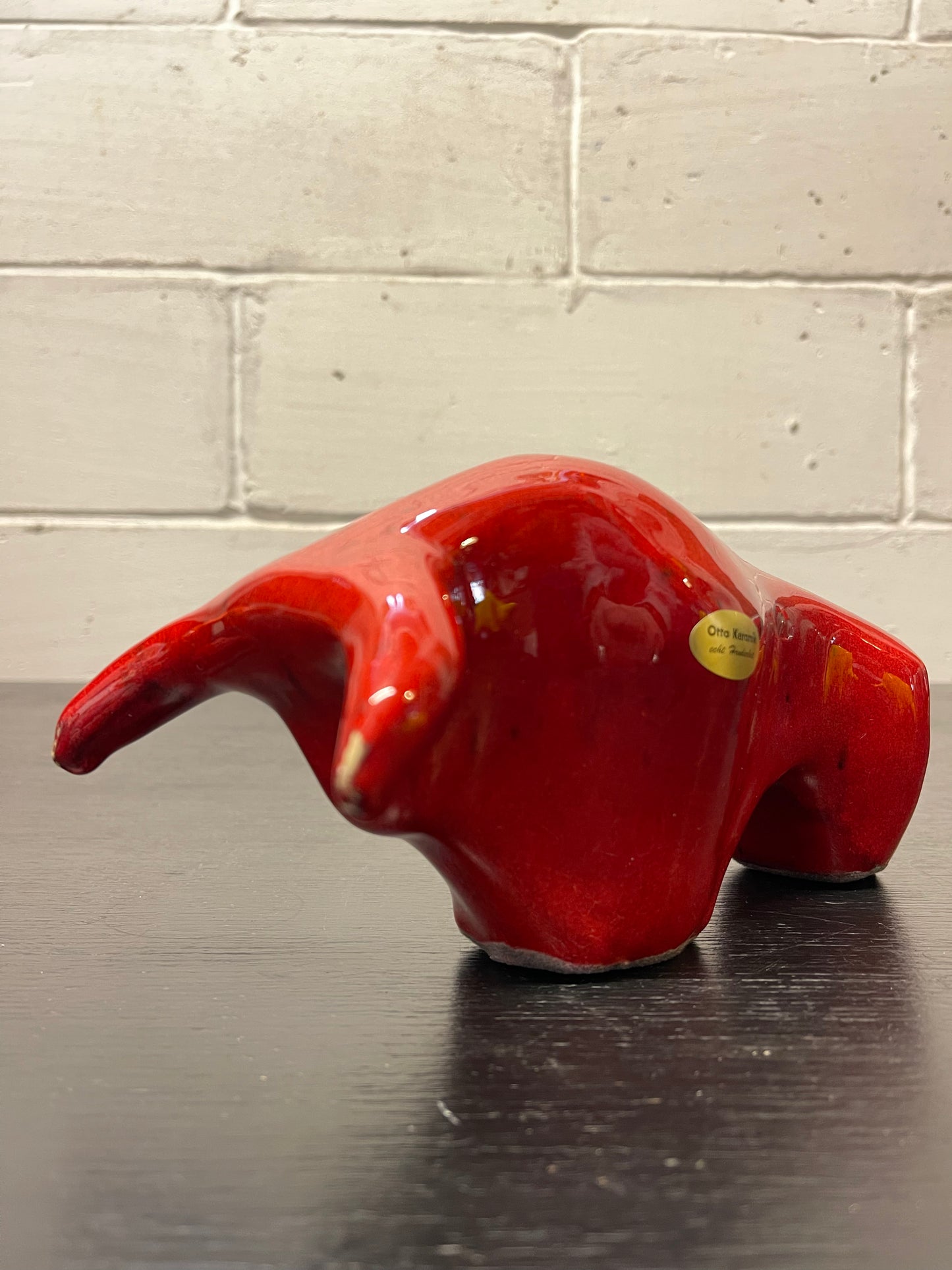 Otto Keramik Ceramic Bull West German Pottery Fat Lava