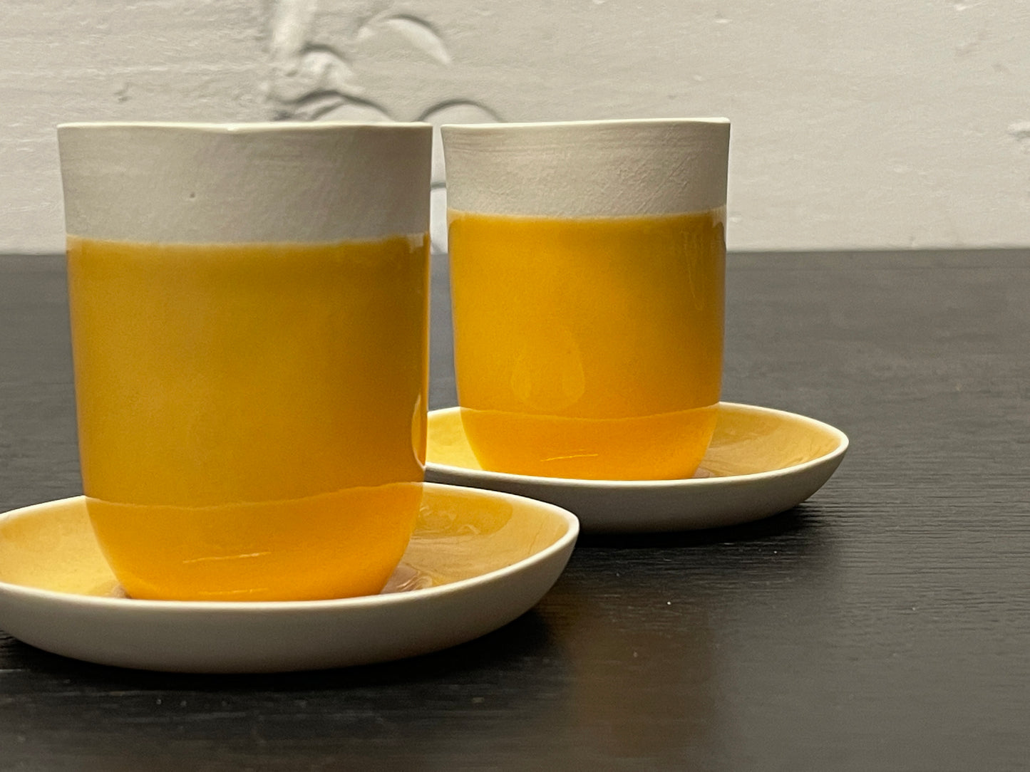 Hand Made Turkish Coffee / Espresso Cups By Renowned Design Ceramicist Saliha Kartal