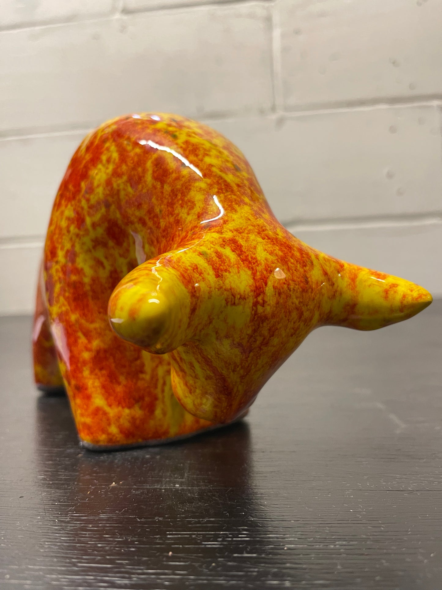 Otto Keramik Ceramic Bull West German Pottery Fat Lava