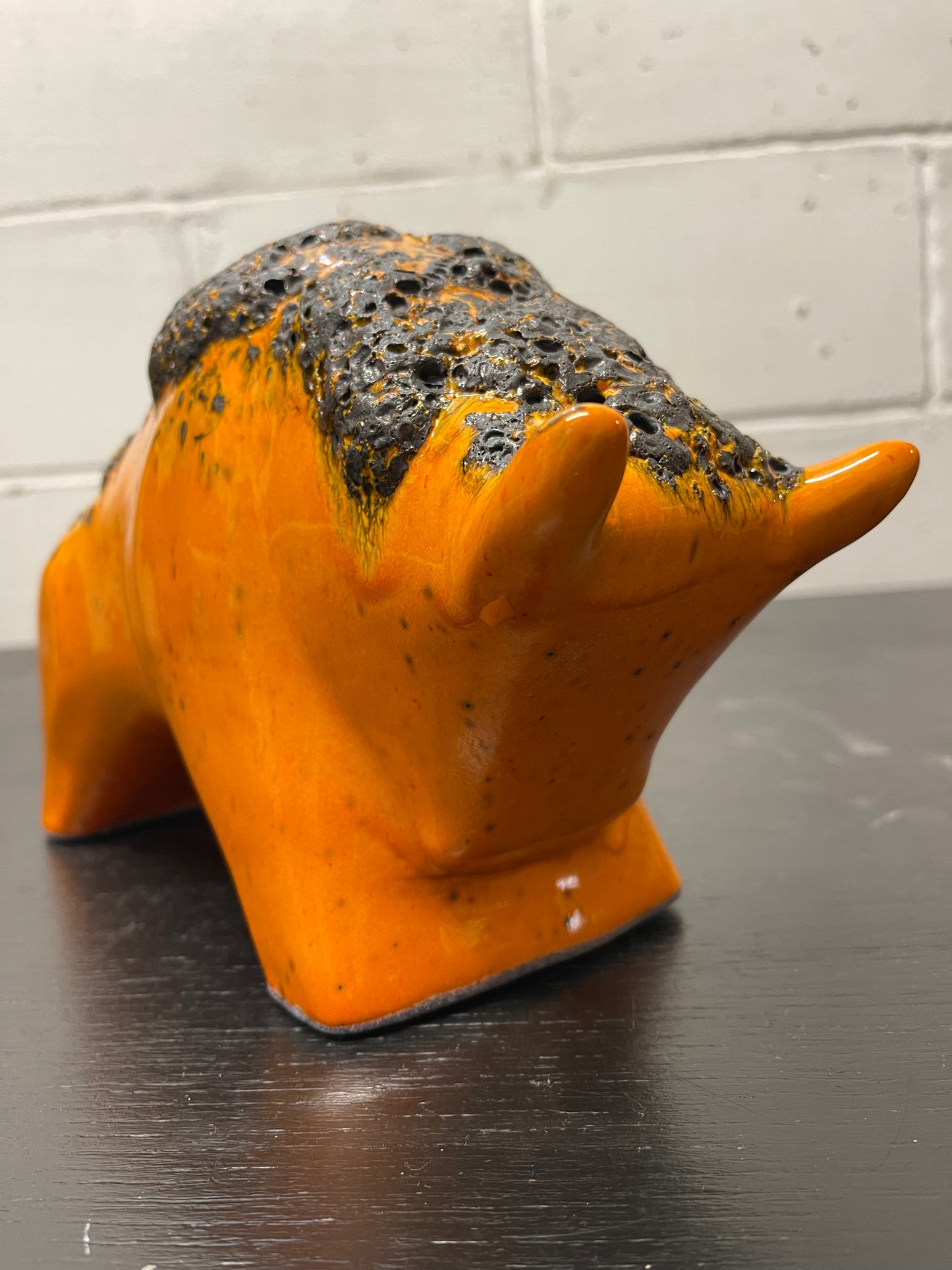 Otto Keramik Ceramic Bull West German Pottery Fat Lava