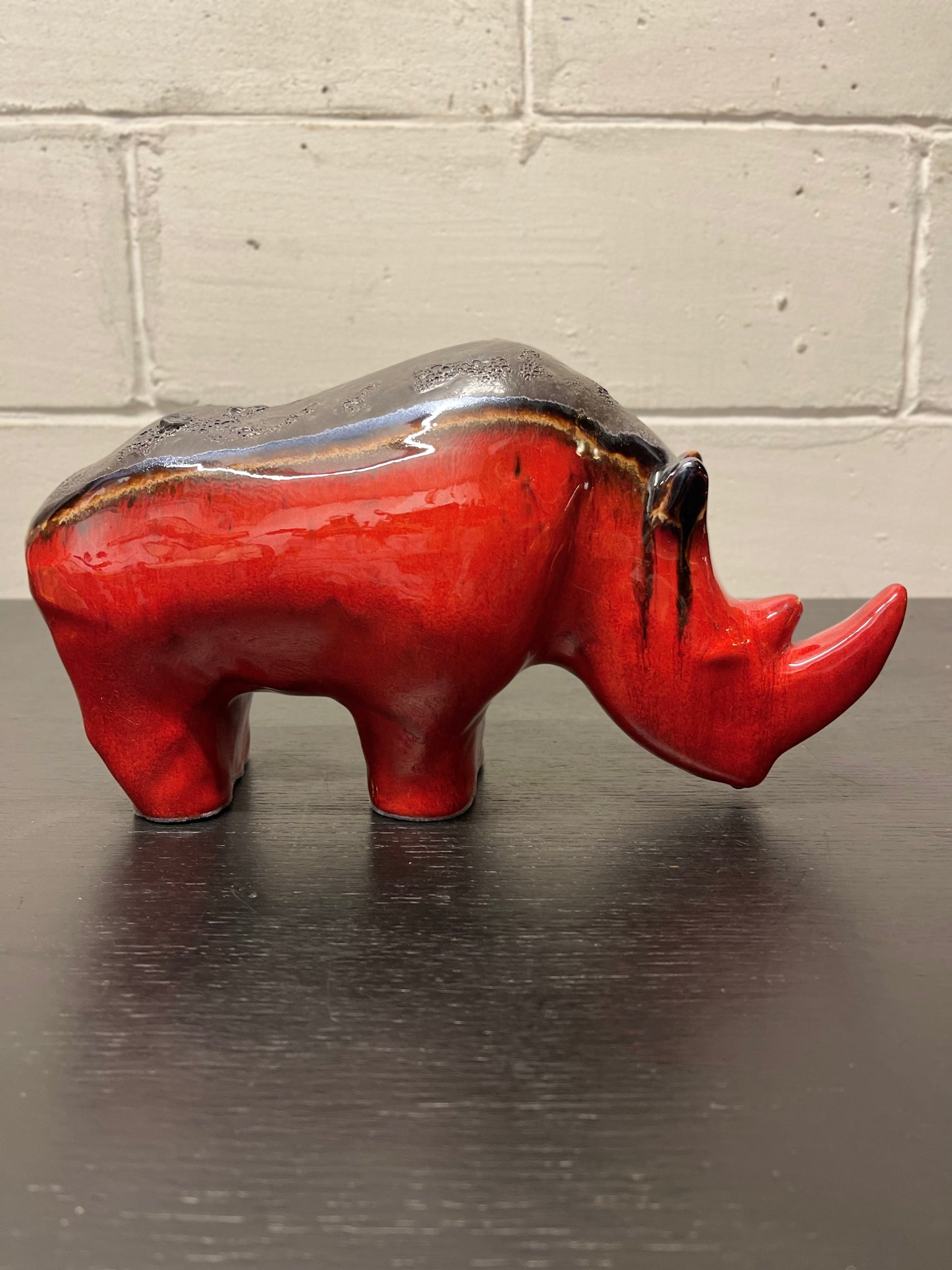 Exclusive Otto Keramik Ceramic Rhino West German Pottery Fat Lava