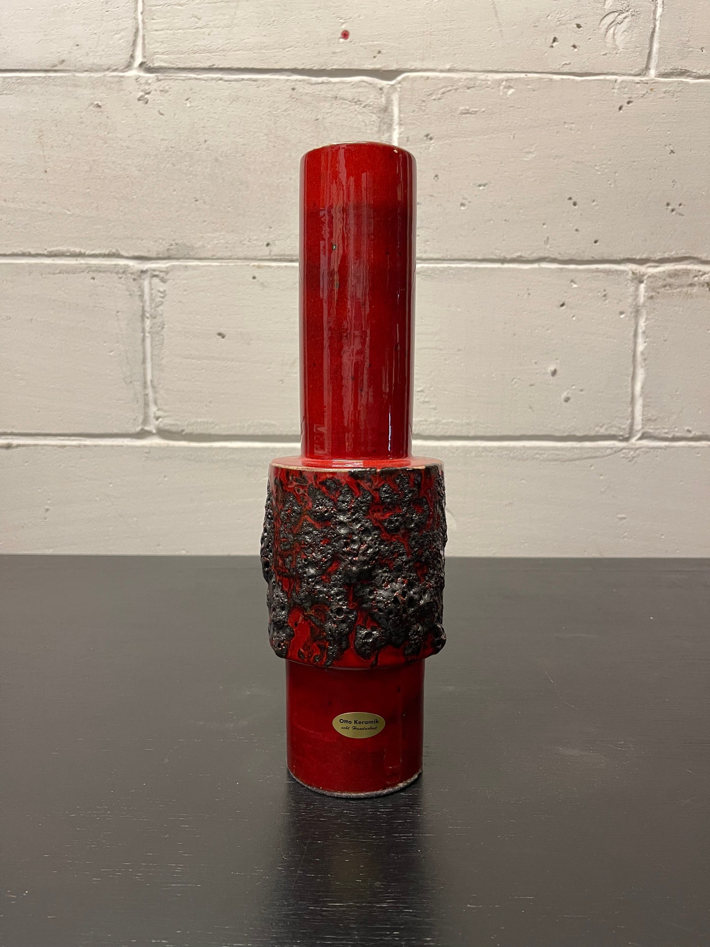Otto Keramik Ceramic Fat Lava Vase West German Pottery