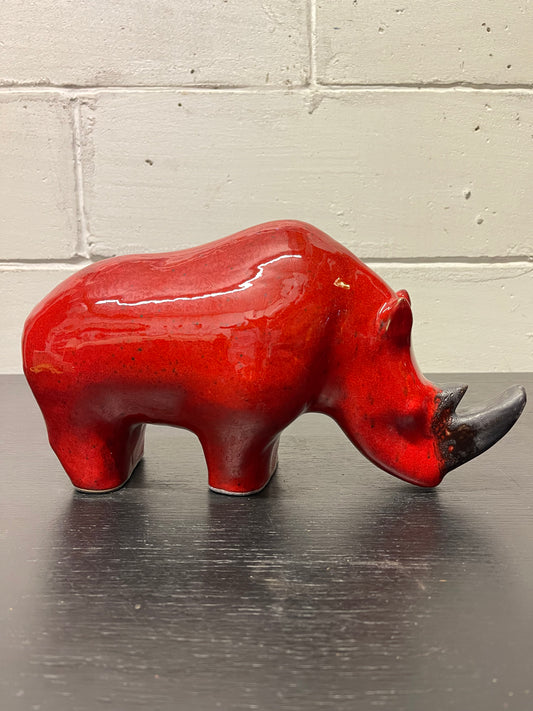 Exclusive Otto Keramik Ceramic Rhino West German Pottery Fat Lava