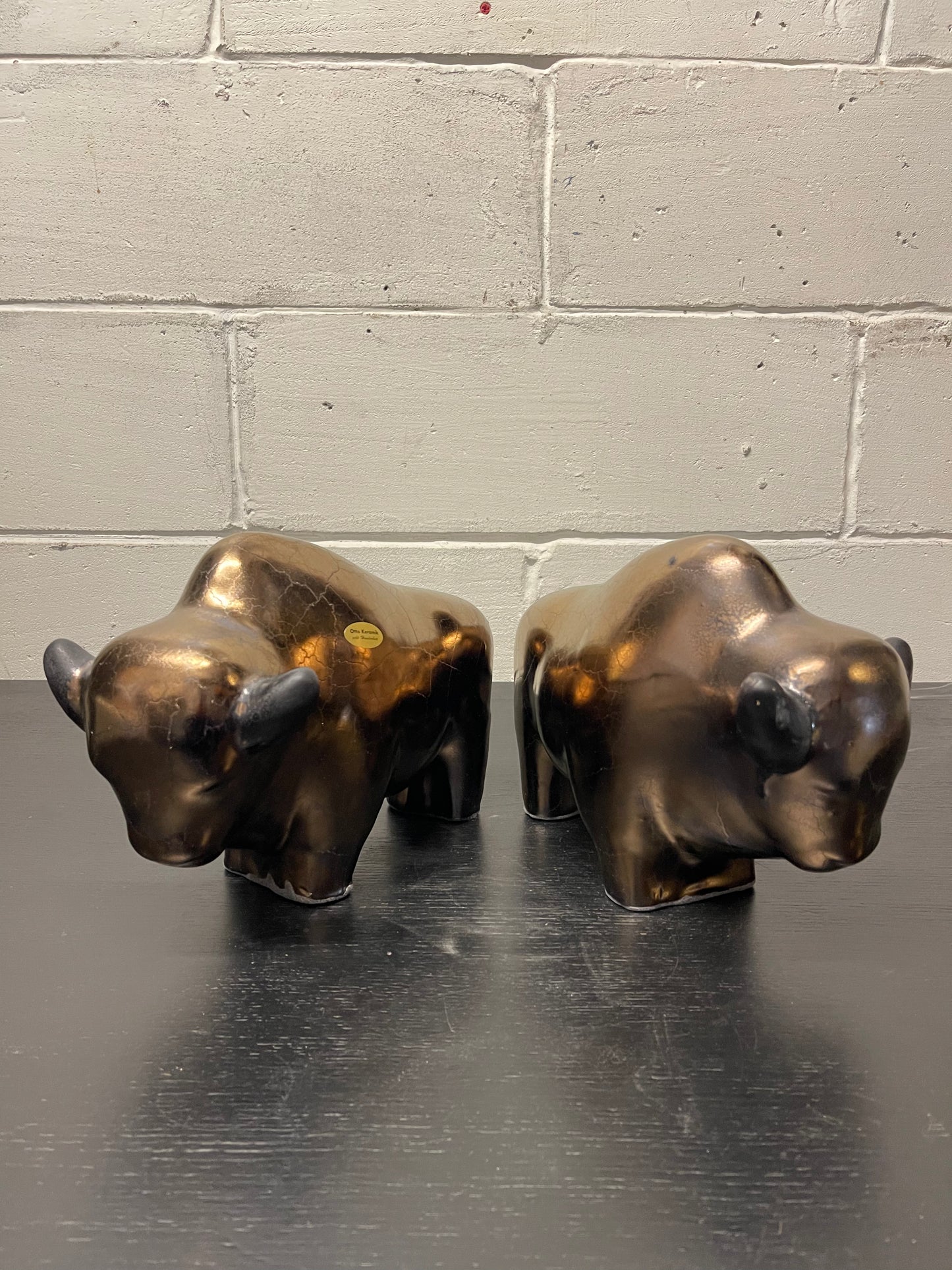 Otto Keramik Ceramic Bull West German Pottery Fat Lava