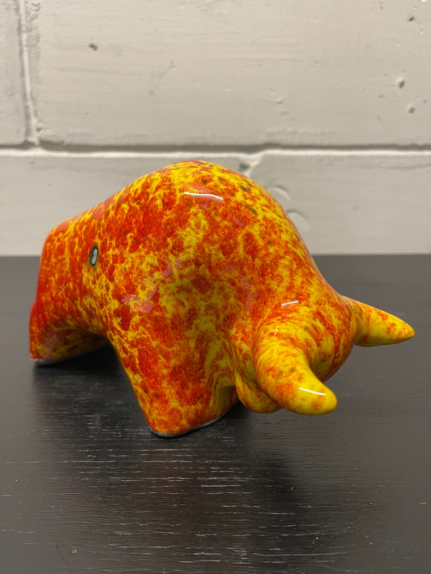 Otto Keramik Ceramic Bull West German Pottery Fat Lava