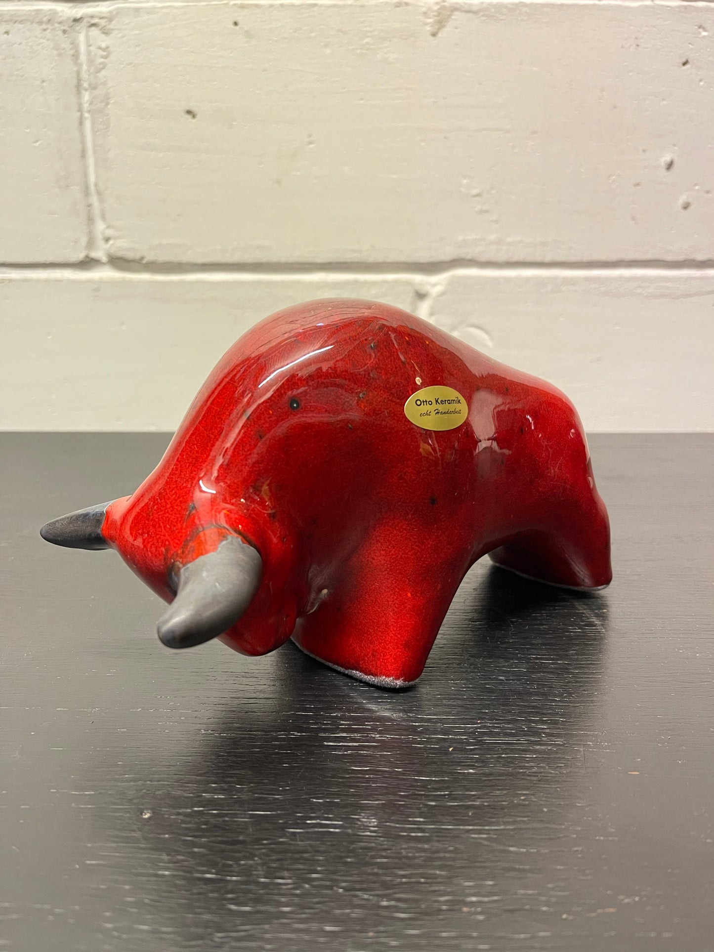 Otto Keramik Ceramic Bull West German Pottery Fat Lava