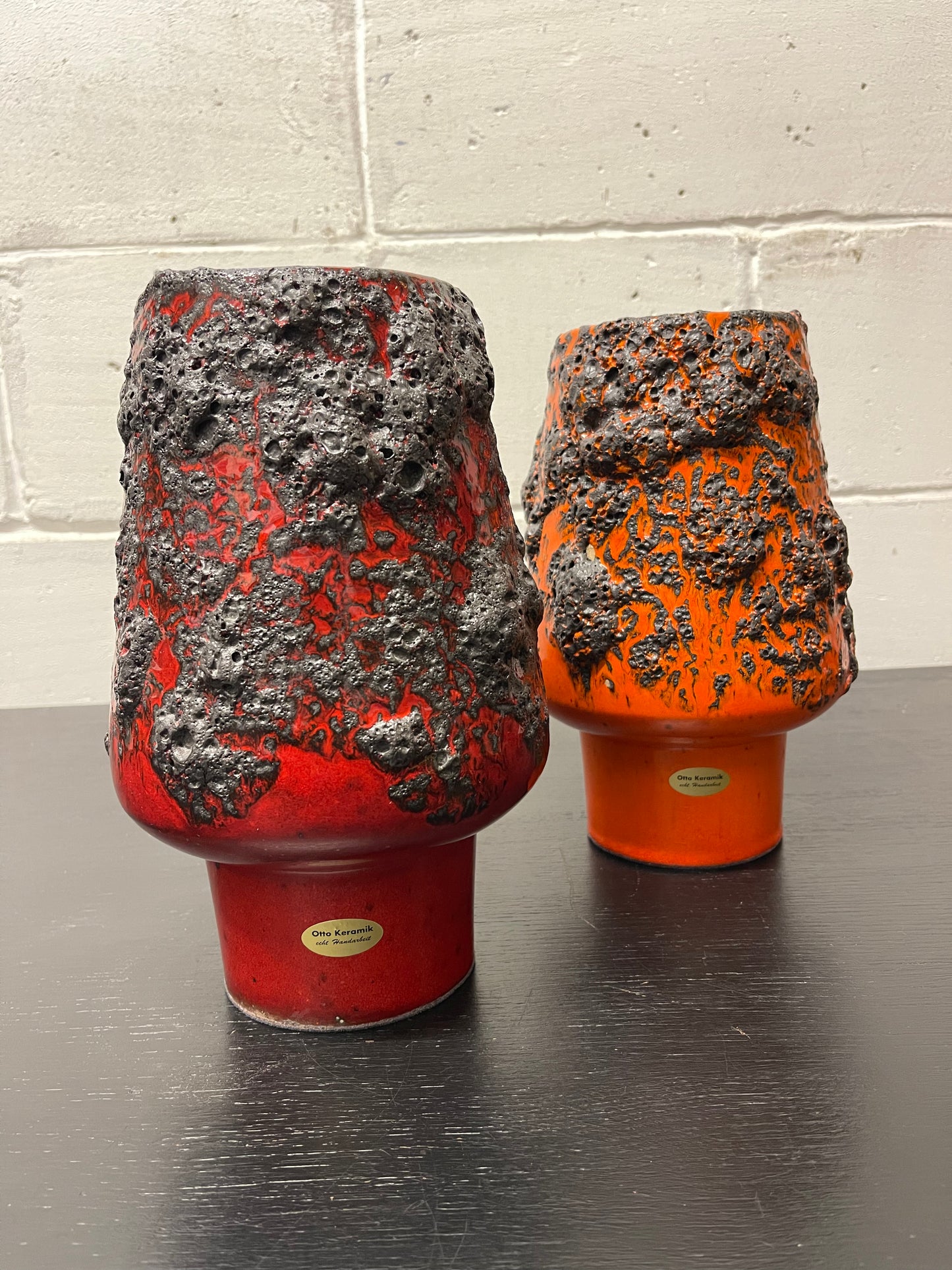 Otto Keramik Ceramic Fat Lava Vase West German Pottery
