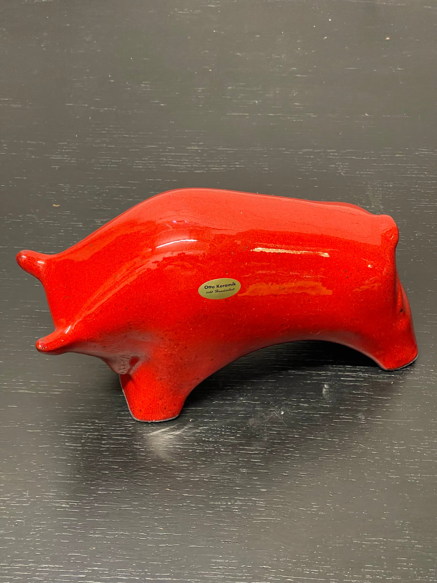 Otto Keramik Ceramic Bull West German Pottery Fat Lava