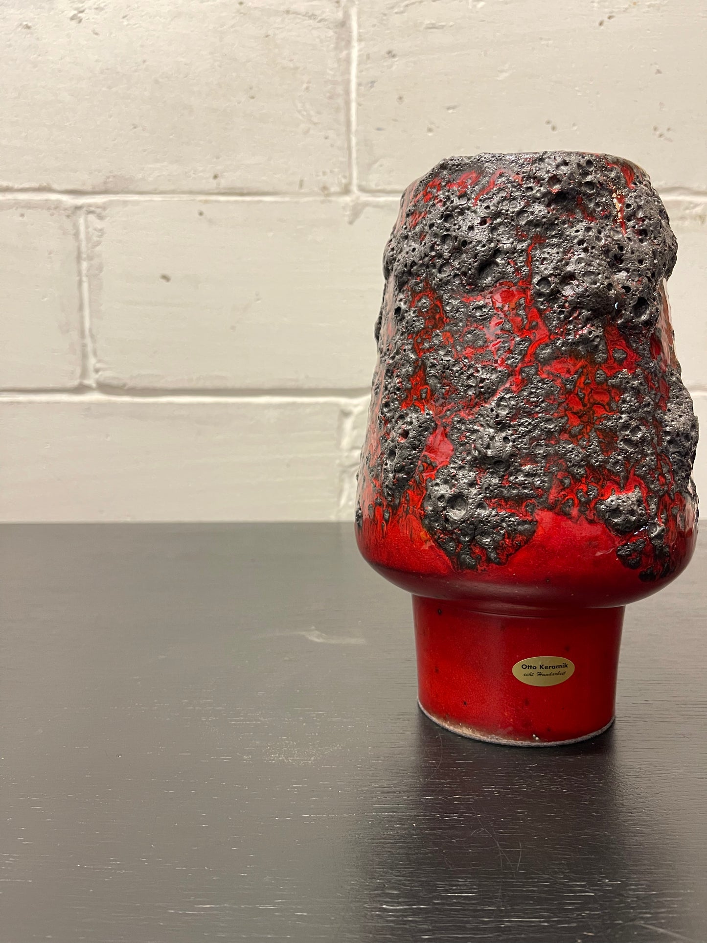 Otto Keramik Ceramic Fat Lava Vase West German Pottery