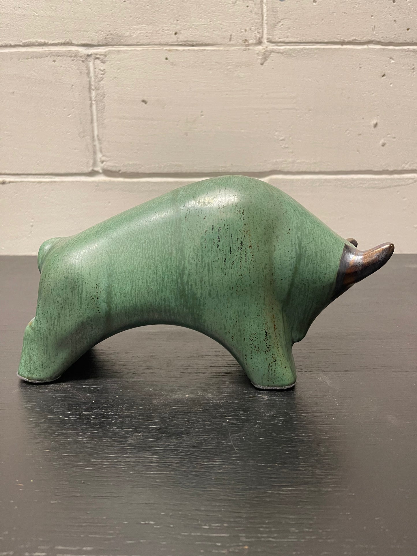 Otto Keramik Ceramic Bull West German Pottery Fat Lava