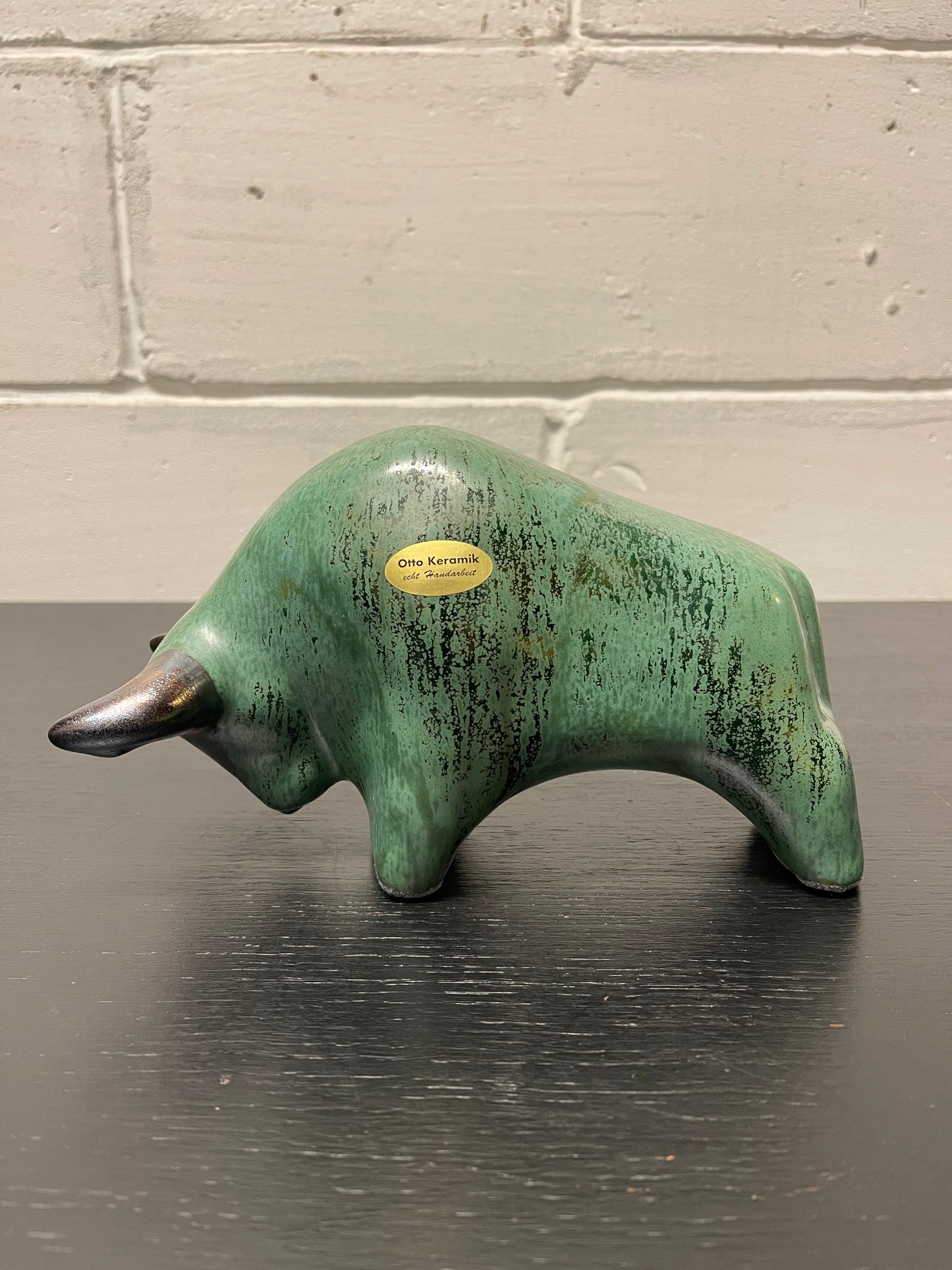 Otto Keramik Ceramic Bull West German Pottery Fat Lava