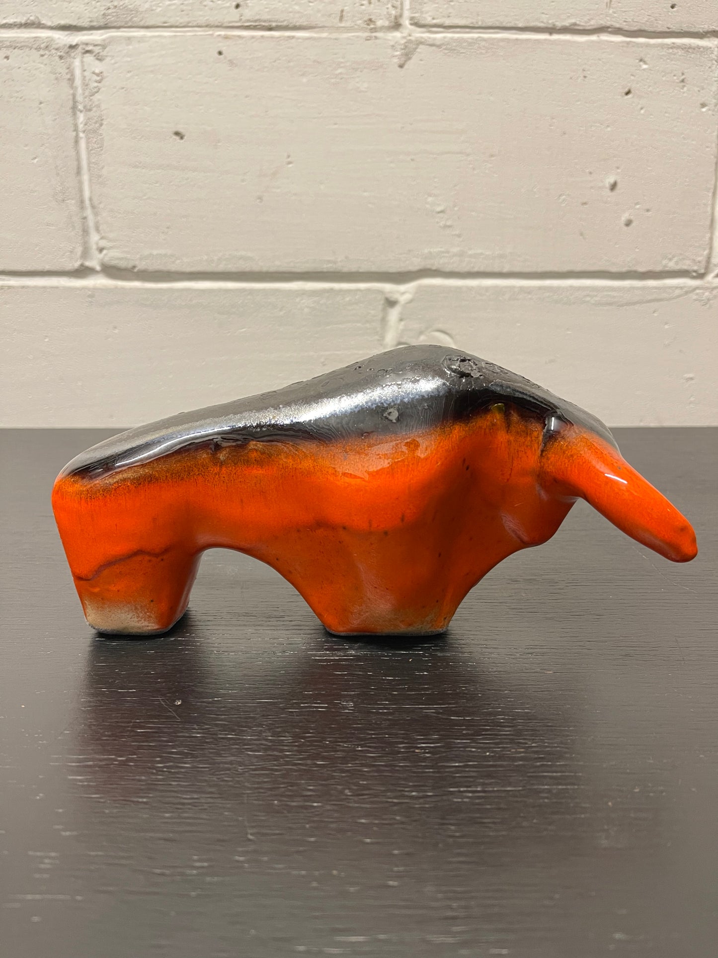 Otto Keramik Ceramic Bull West German Pottery Fat Lava