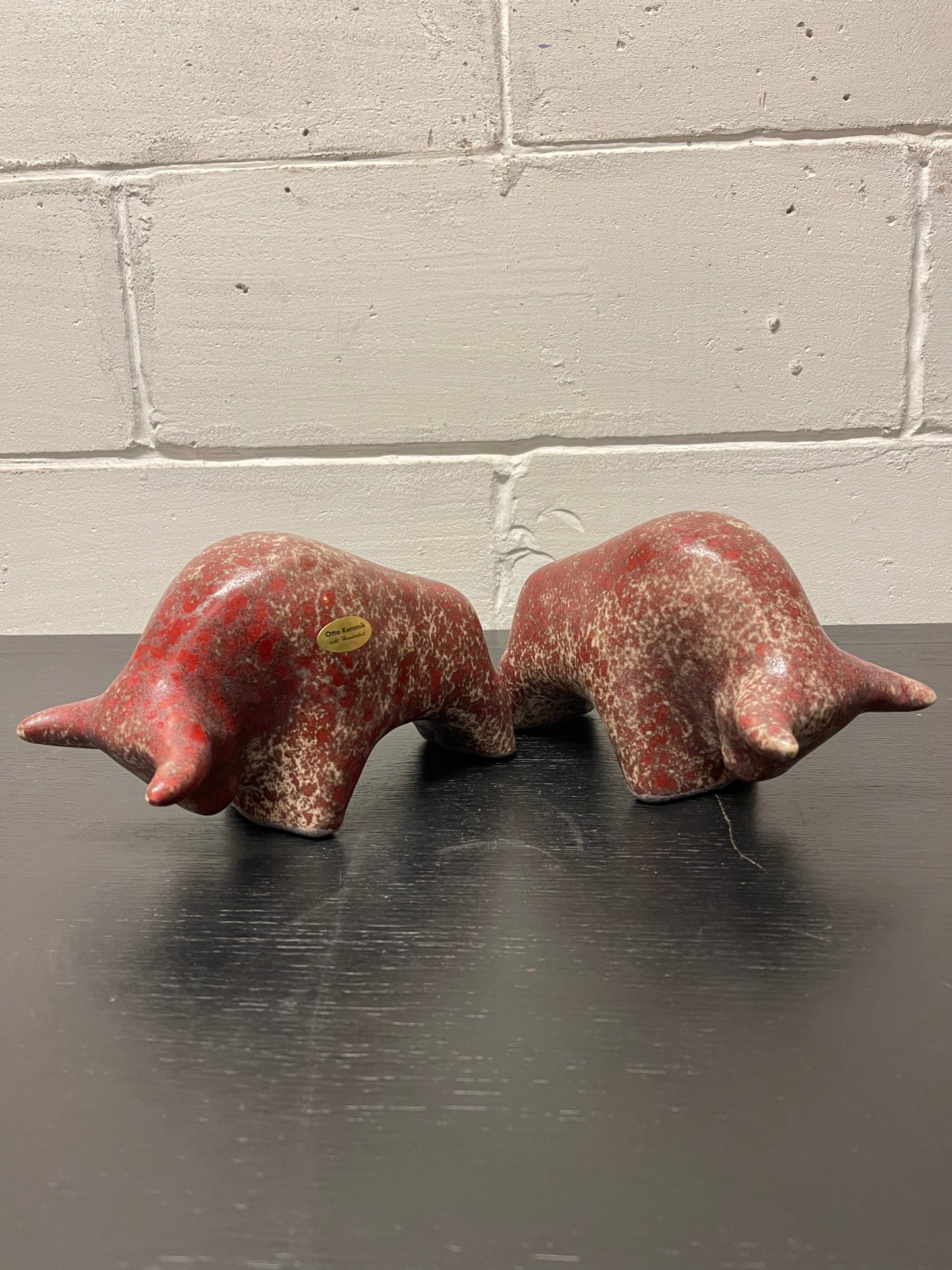Otto Keramik Ceramic Bull West German Pottery Fat Lava