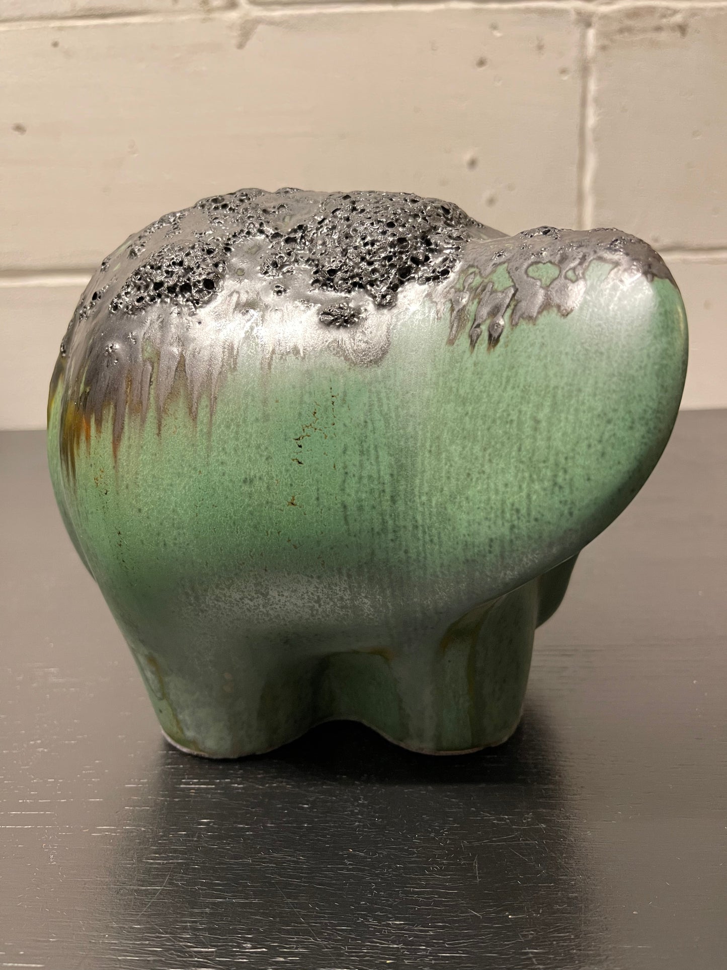 Otto Keramik Ceramic Elephant West German Pottery Fat Lava