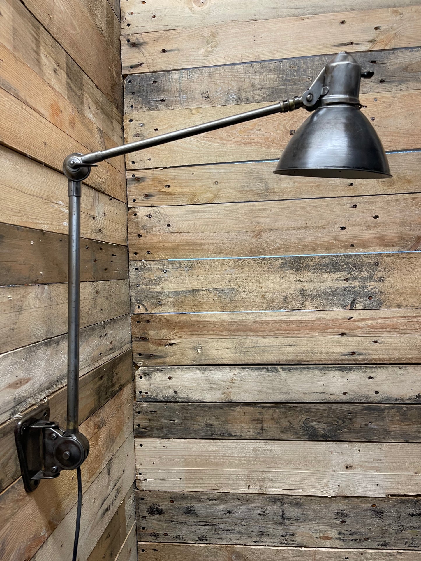 1930s German Made Industrial Wall Light By SIS Licht