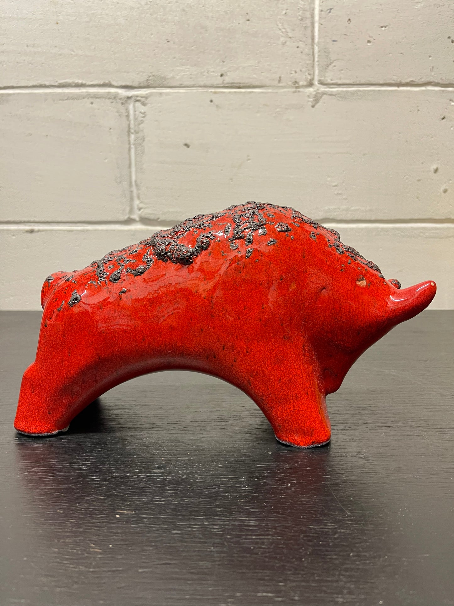 Otto Keramik Ceramic Bull West German Pottery Fat Lava