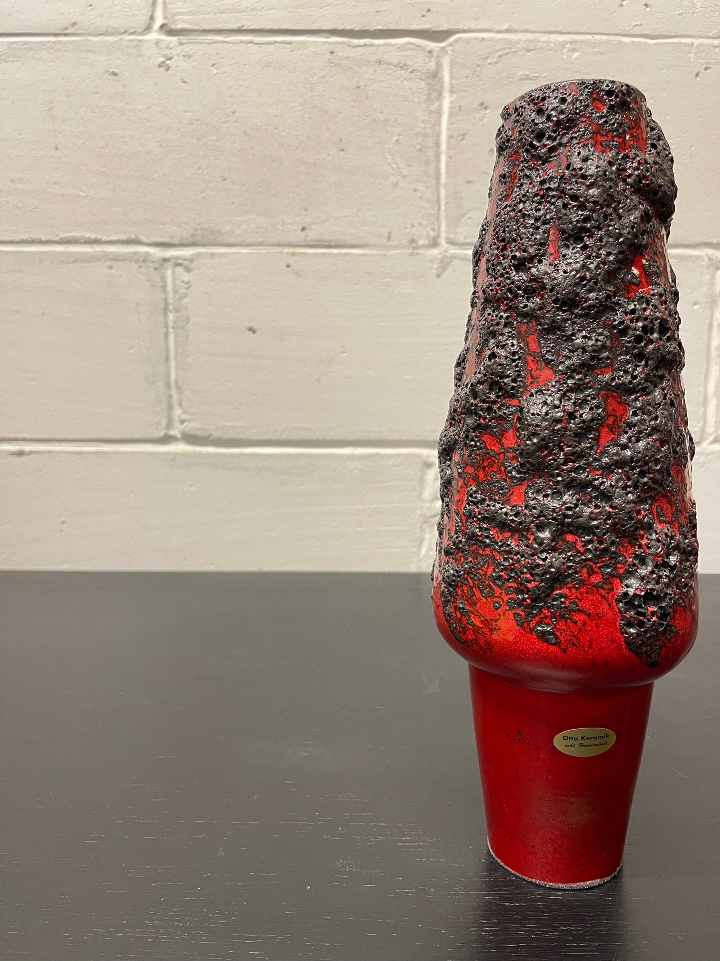 Otto Keramik Ceramic Fat Lava Vase West German Pottery