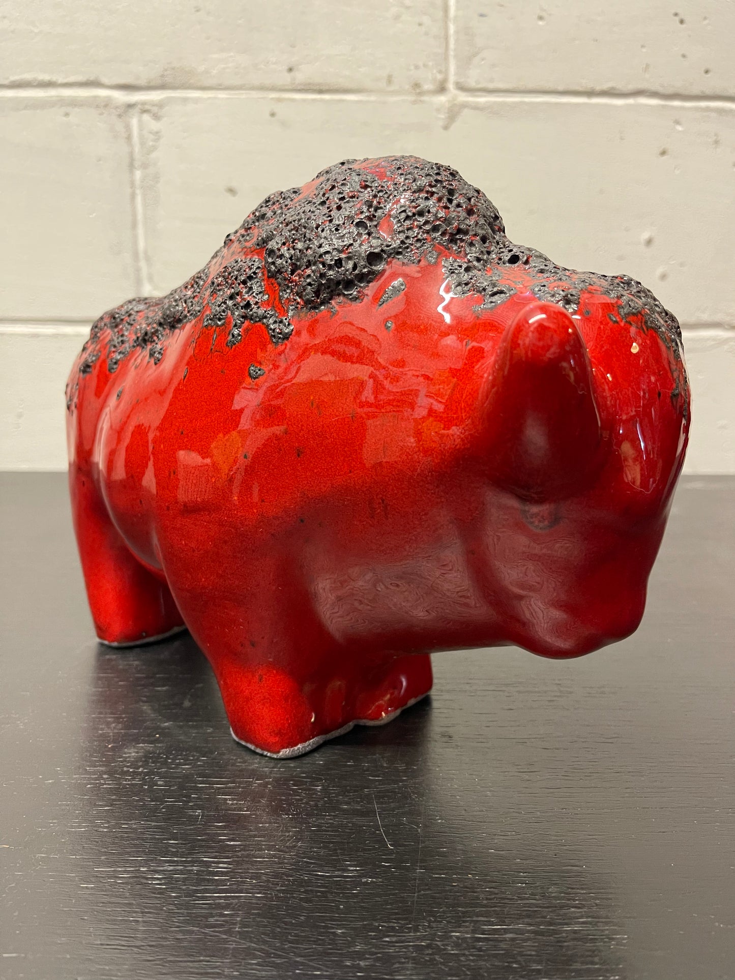 Otto Keramik Ceramic Bull West German Pottery Fat Lava