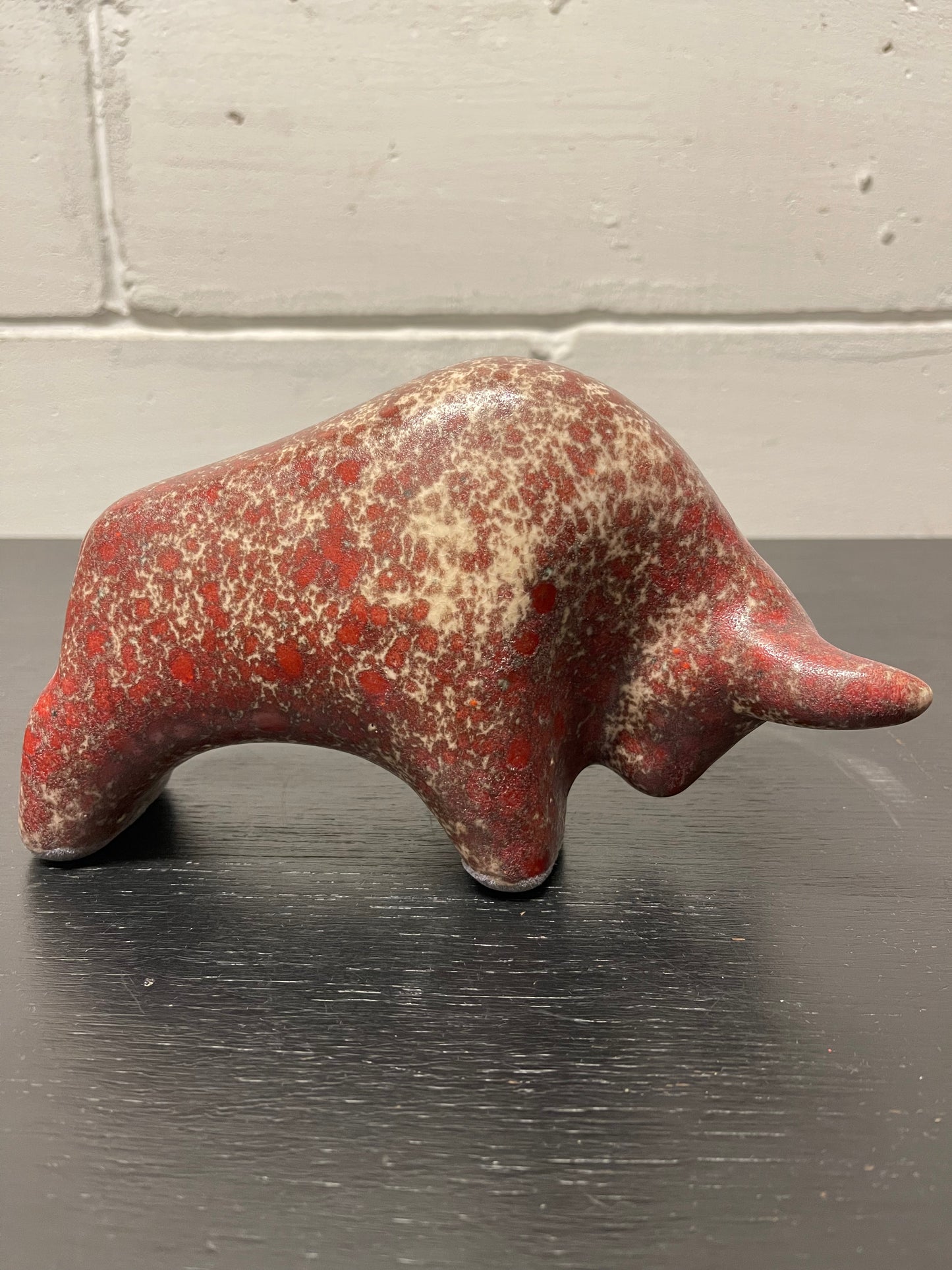 Otto Keramik Ceramic Bull West German Pottery Fat Lava