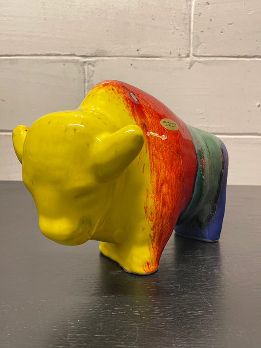 Otto Keramik Ceramic Bull West German Pottery Fat Lava