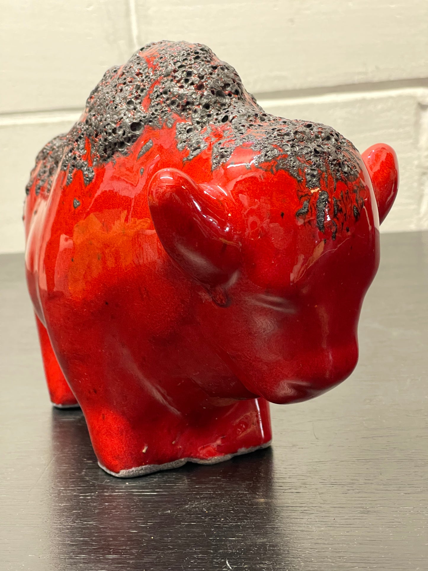 Otto Keramik Ceramic Bull West German Pottery Fat Lava