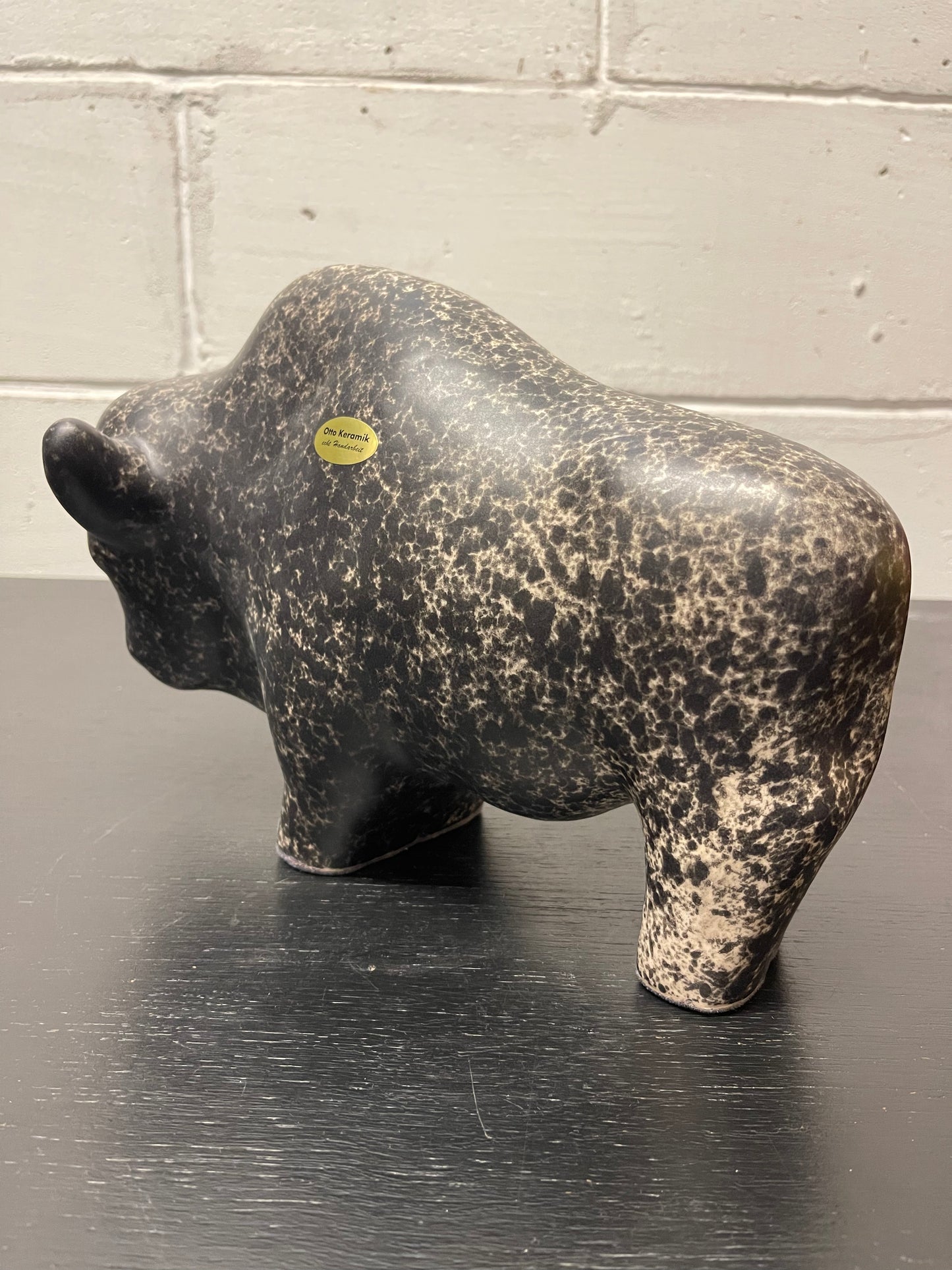 Otto Keramik Ceramic Bull West German Pottery Fat Lava