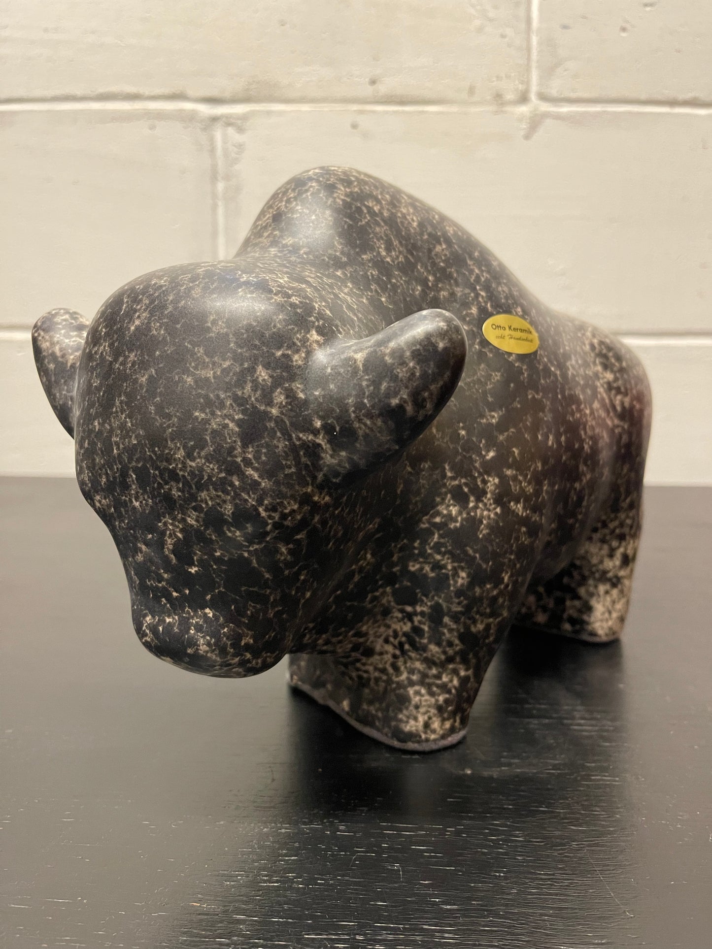 Otto Keramik Ceramic Bull West German Pottery Fat Lava
