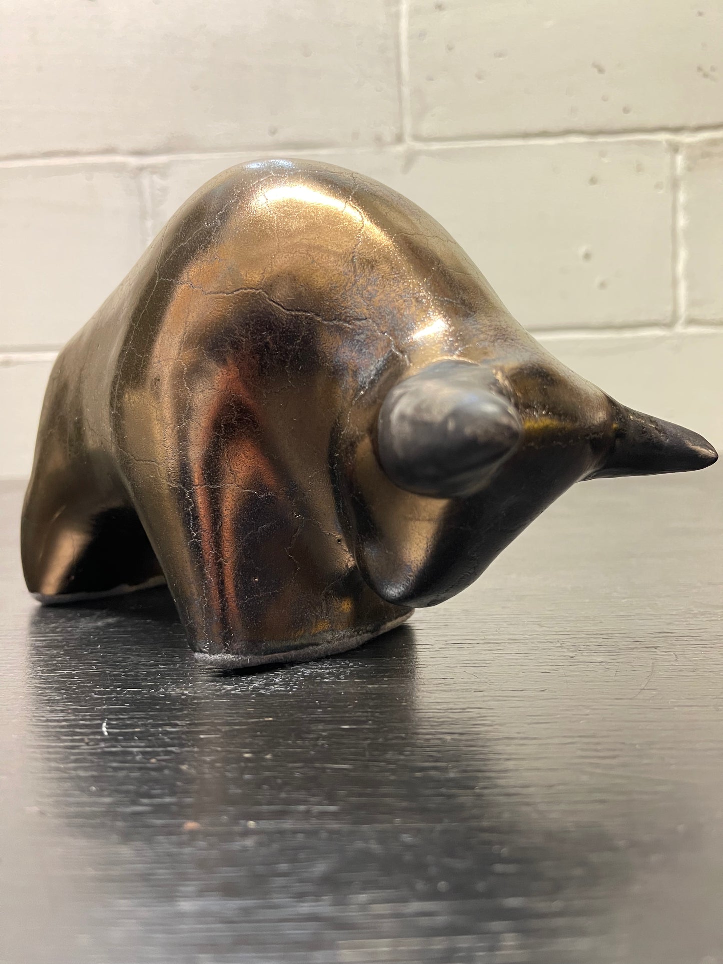 Otto Keramik Ceramic Bull West German Pottery Fat Lava