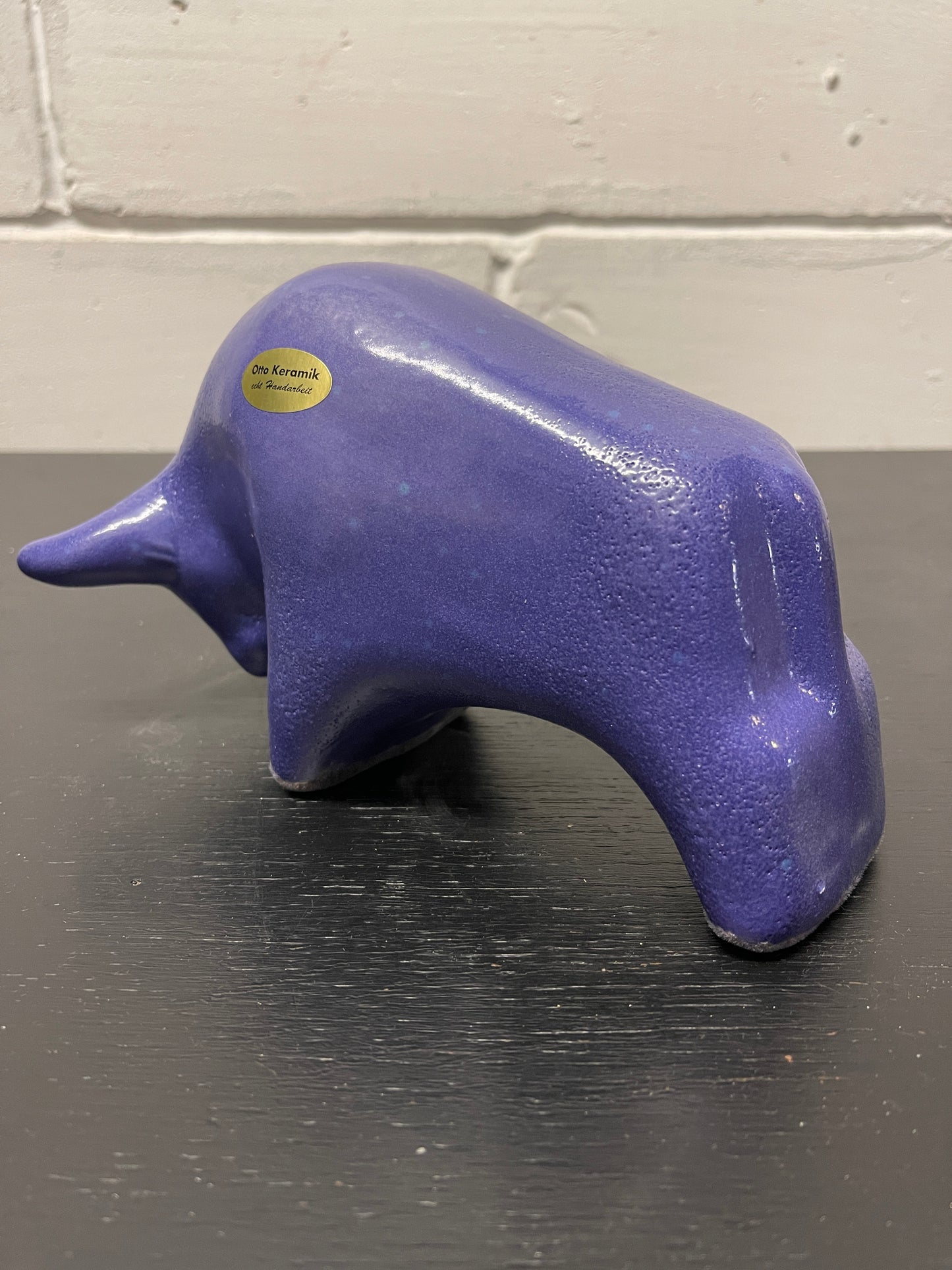 Otto Keramik Ceramic Bull West German Pottery Fat Lava