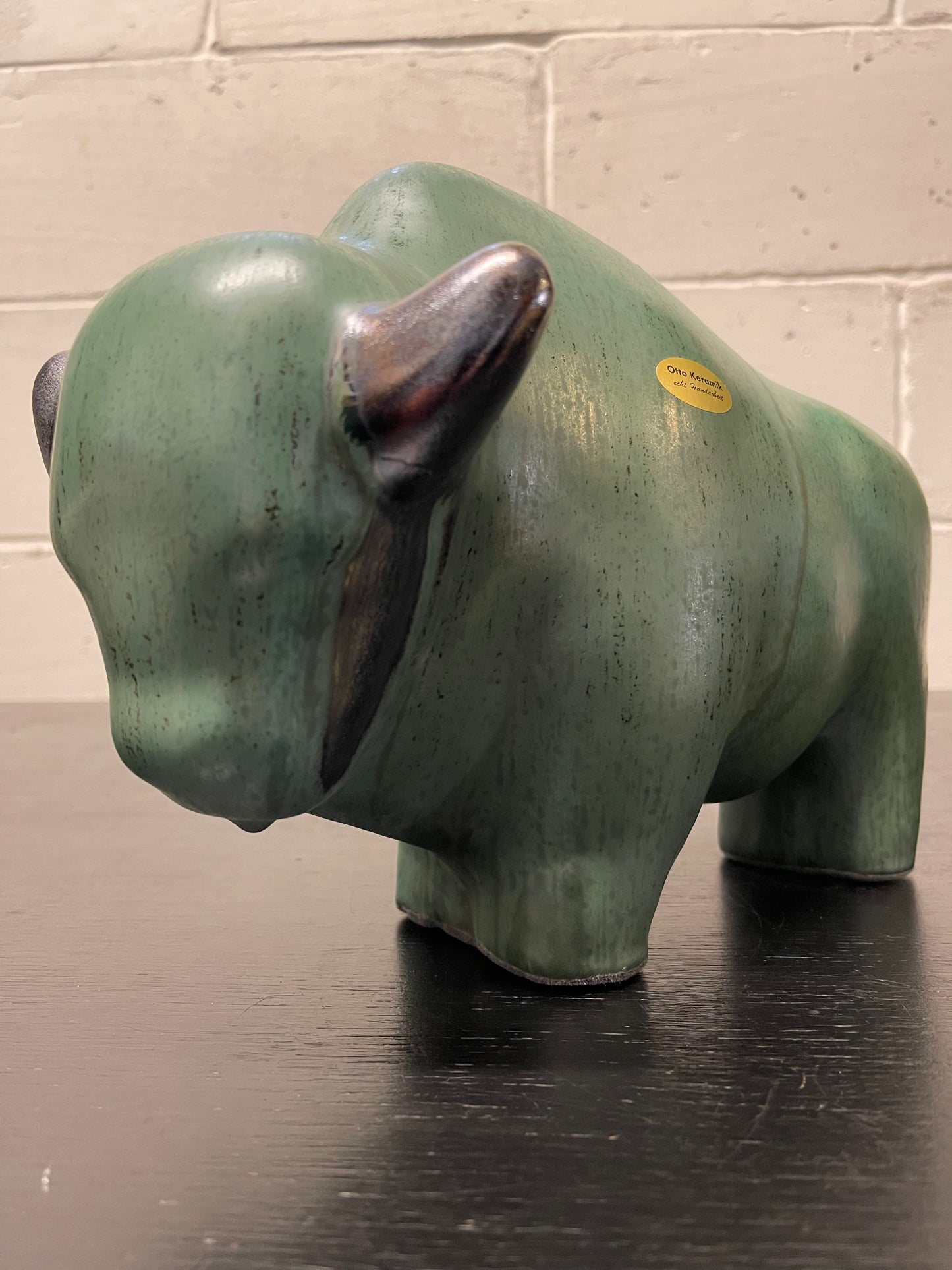 Otto Keramik Ceramic Bull West German Pottery Fat Lava