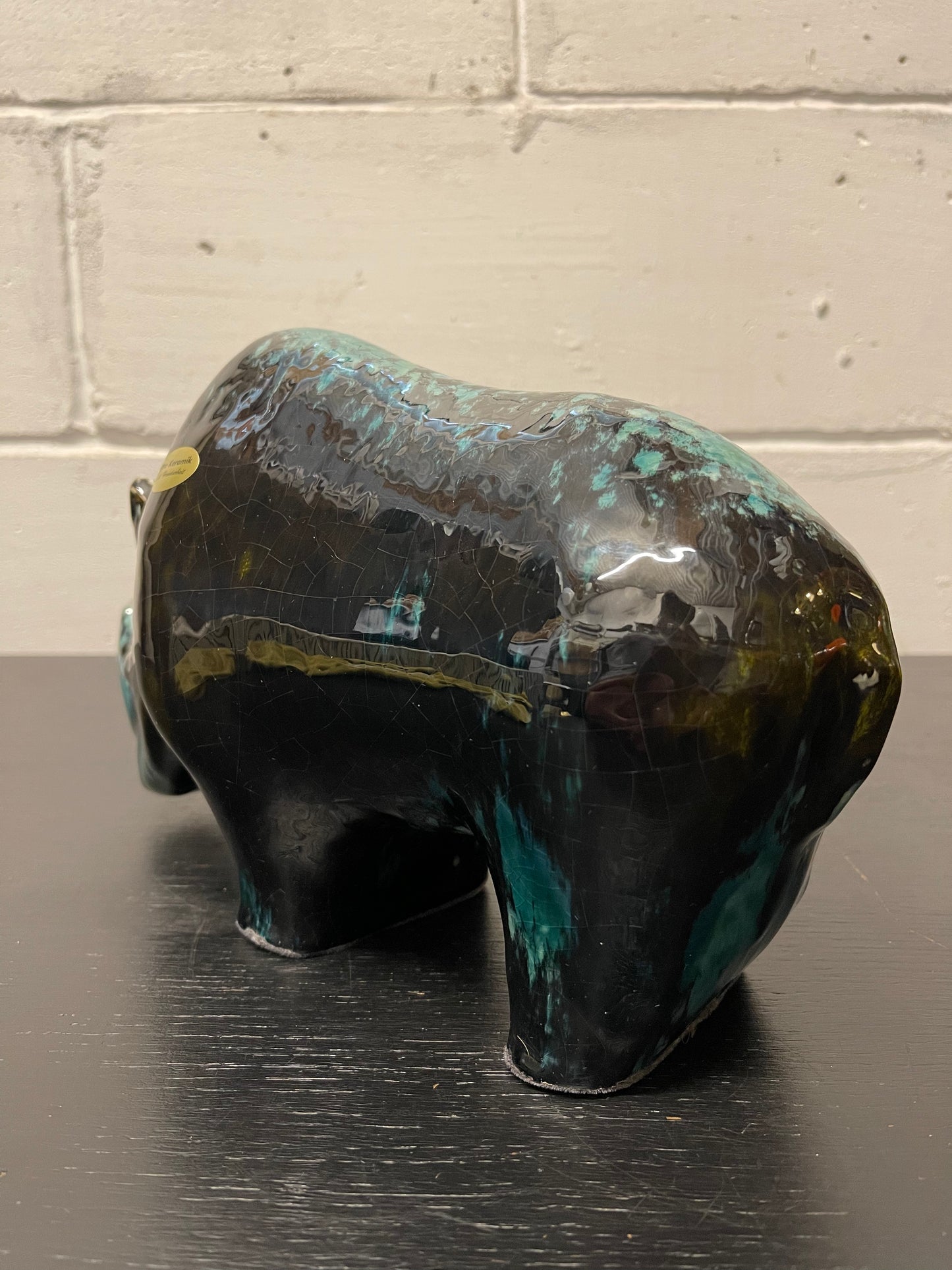 Exclusive Otto Keramik Ceramic Rhino West German Pottery Fat Lava