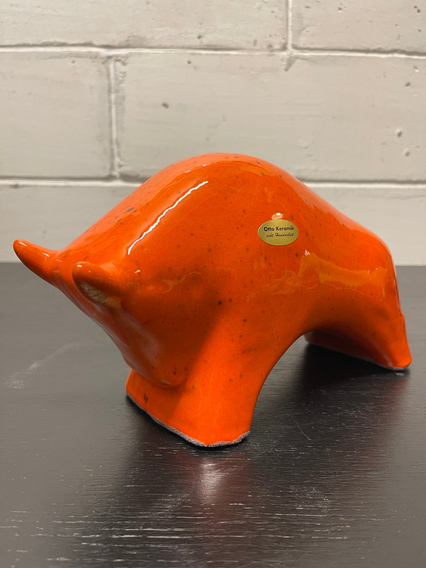 Otto Keramik Ceramic Bull West German Pottery Fat Lava