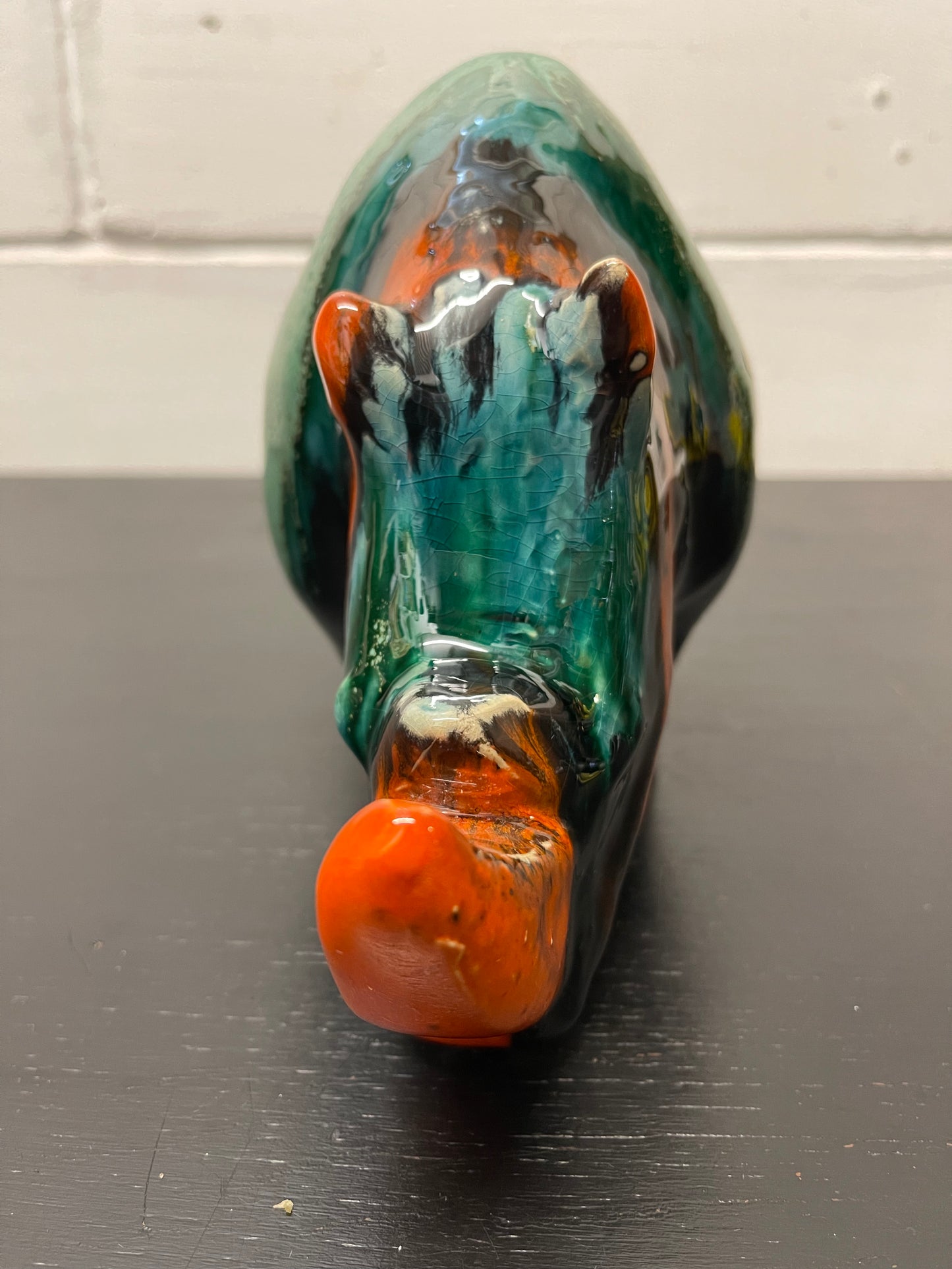 Exclusive Otto Keramik Ceramic Rhino West German Pottery Fat Lava