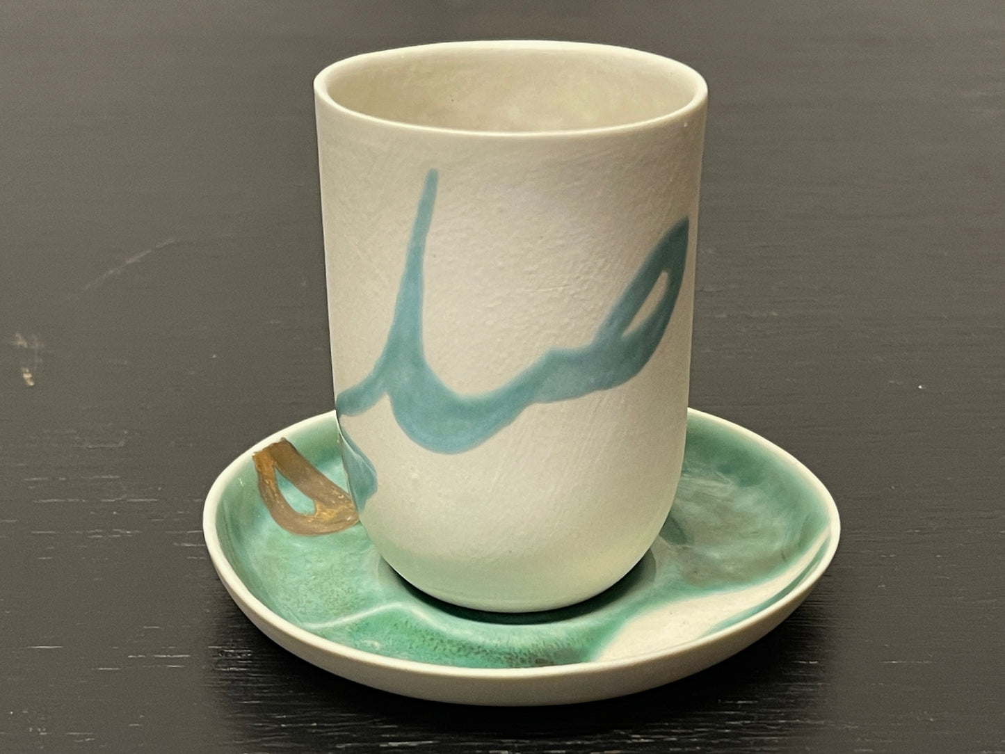 Hand Made Turkish Coffee / Espresso Cups By Renowned Design Ceramicist Saliha Kartal