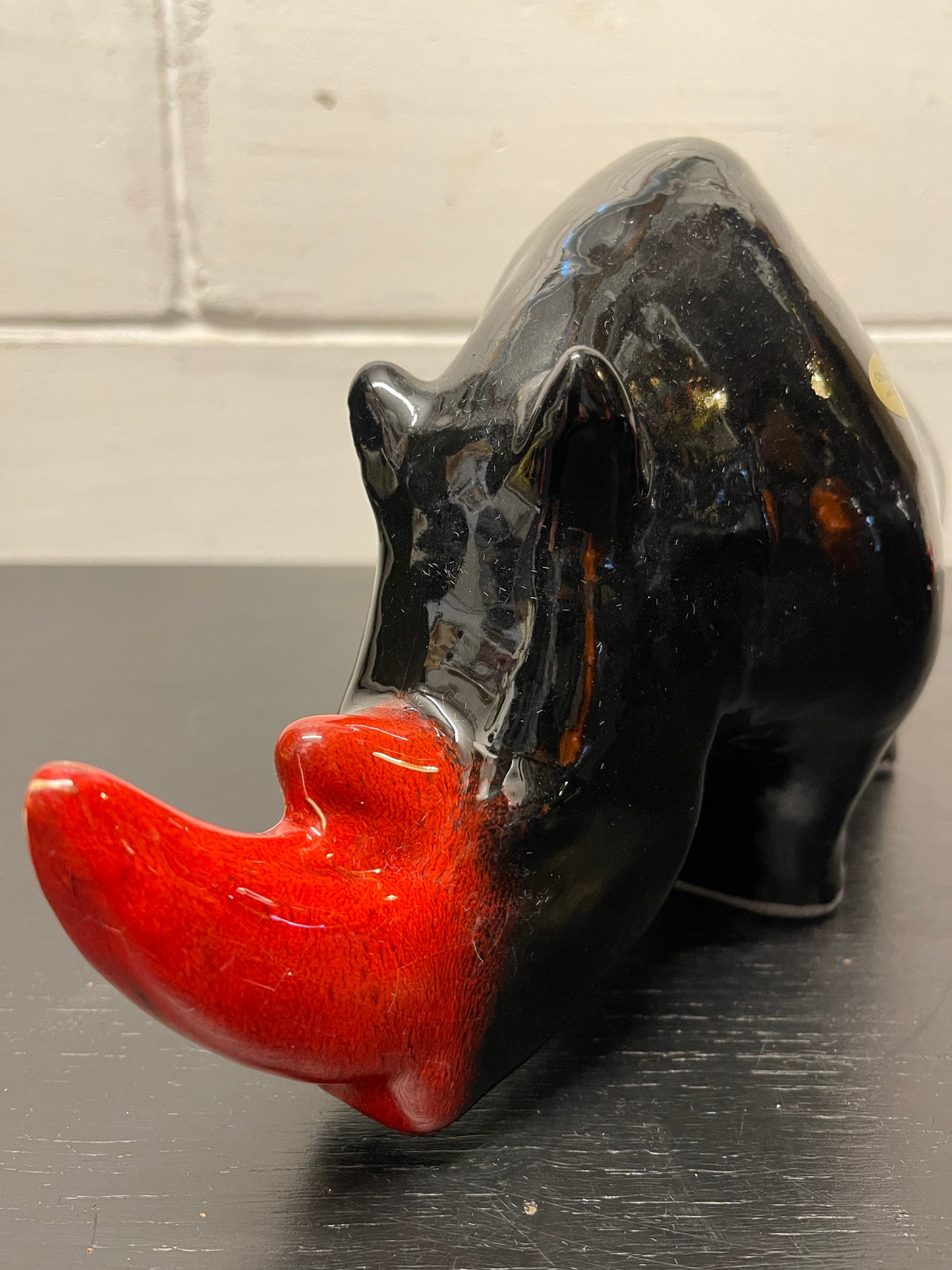 Exclusive Otto Keramik Ceramic Rhino West German Pottery Fat Lava