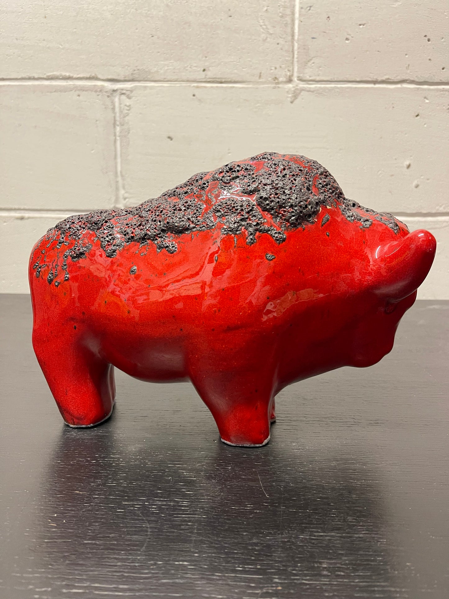 Otto Keramik Ceramic Bull West German Pottery Fat Lava