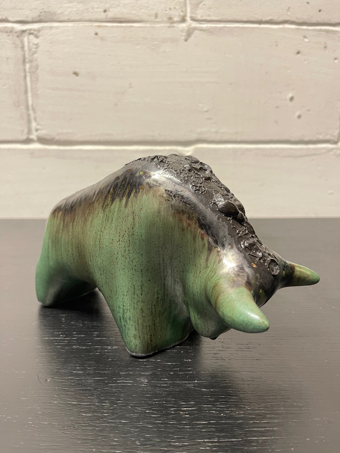 Otto Keramik Ceramic Bull West German Pottery Fat Lava