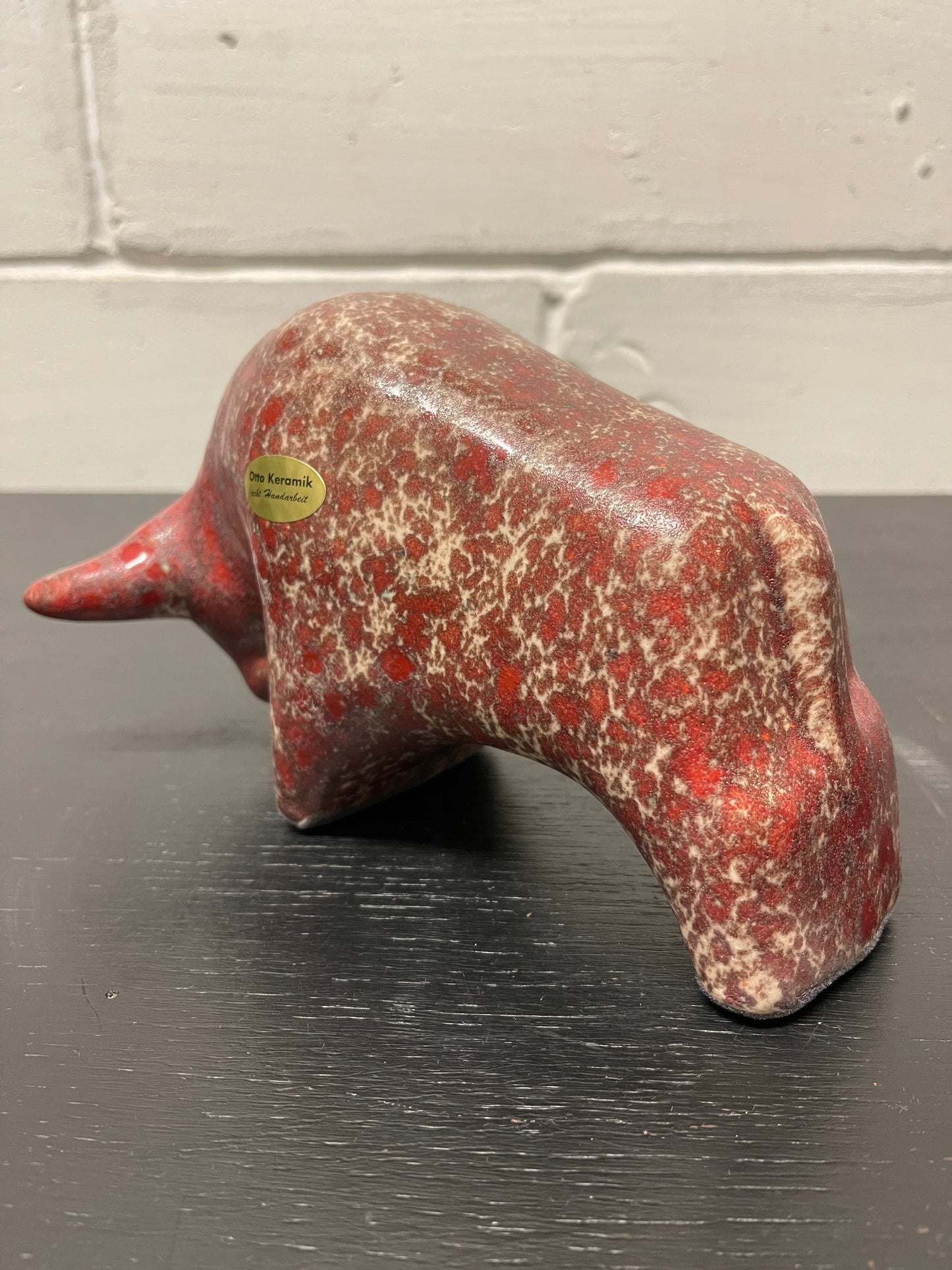 Otto Keramik Ceramic Bull West German Pottery Fat Lava