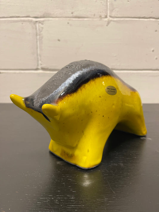 Otto Keramik Ceramic Bull West German Pottery Fat Lava